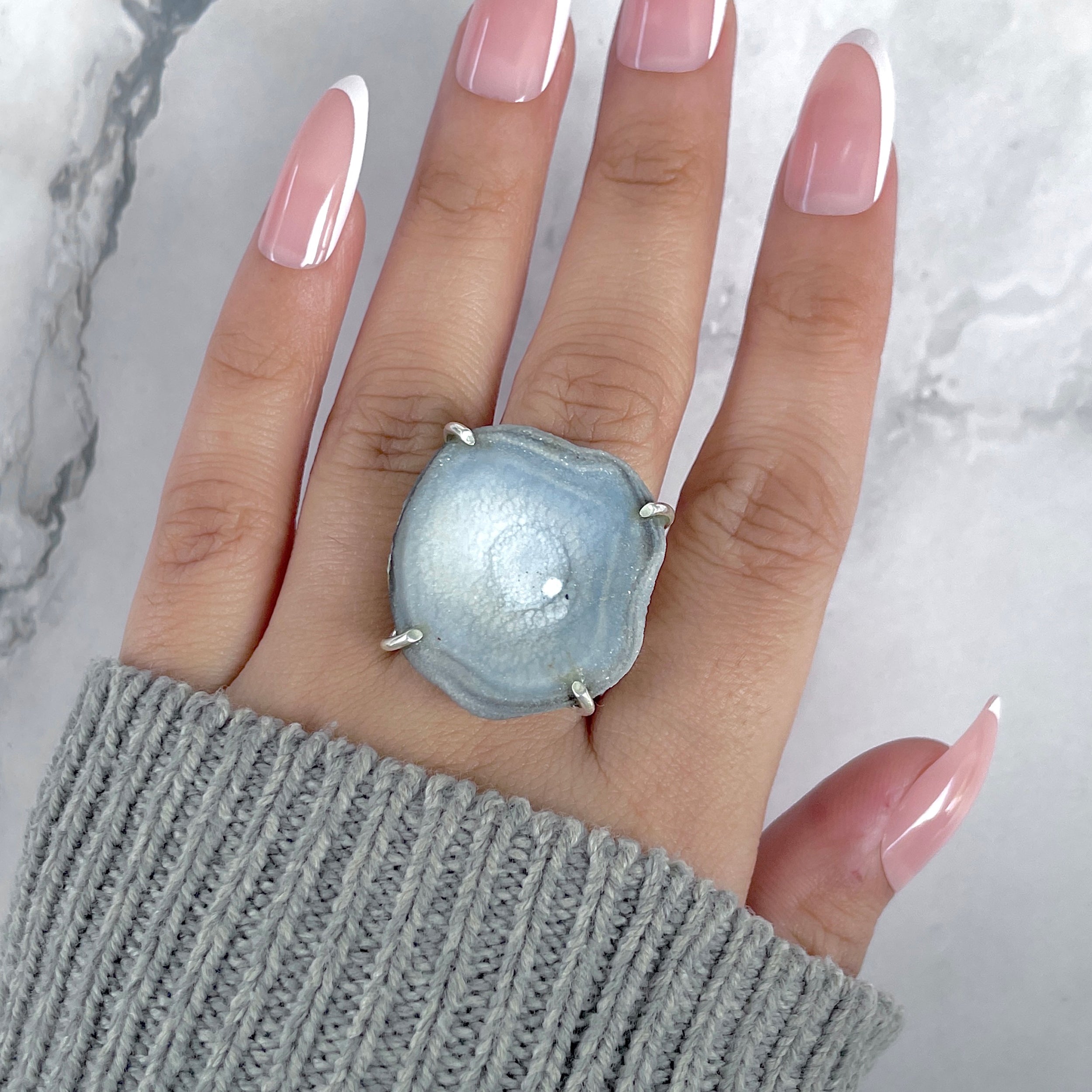 Desert Druzy Adjustable Ring-(DDZ-R-4.)