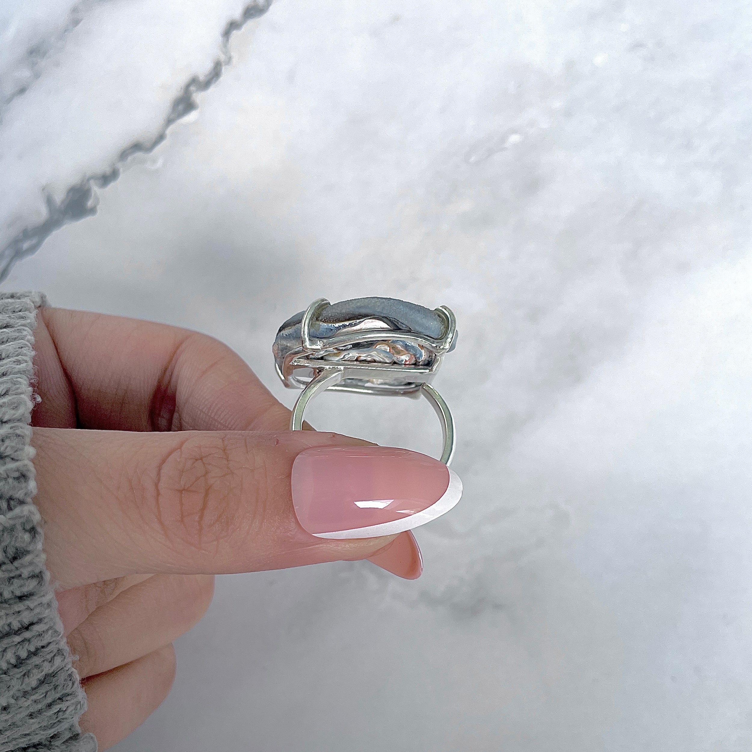 Desert Druzy Adjustable Ring-(DDZ-R-4.)