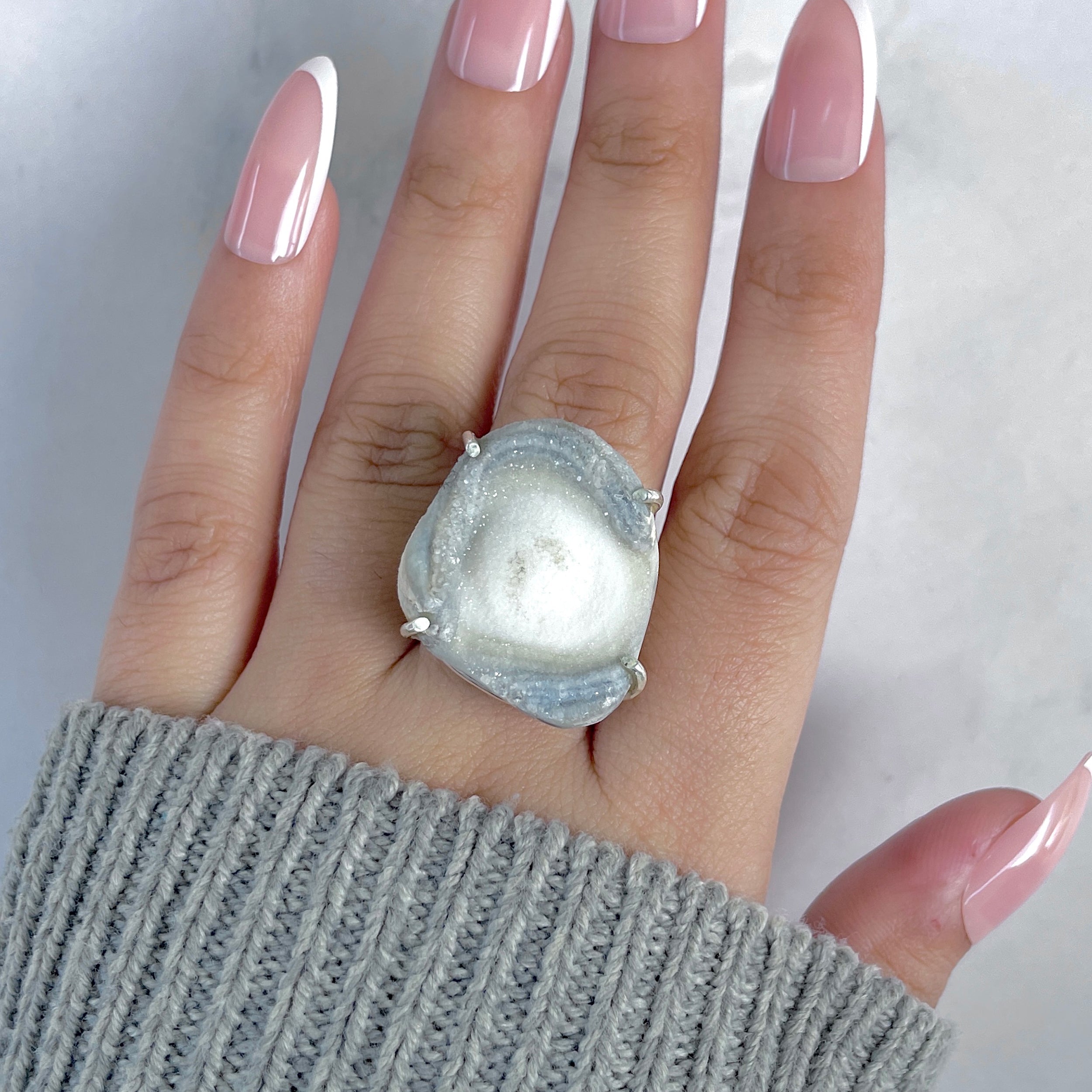 Desert Druzy Adjustable Ring-(DDZ-R-7.)