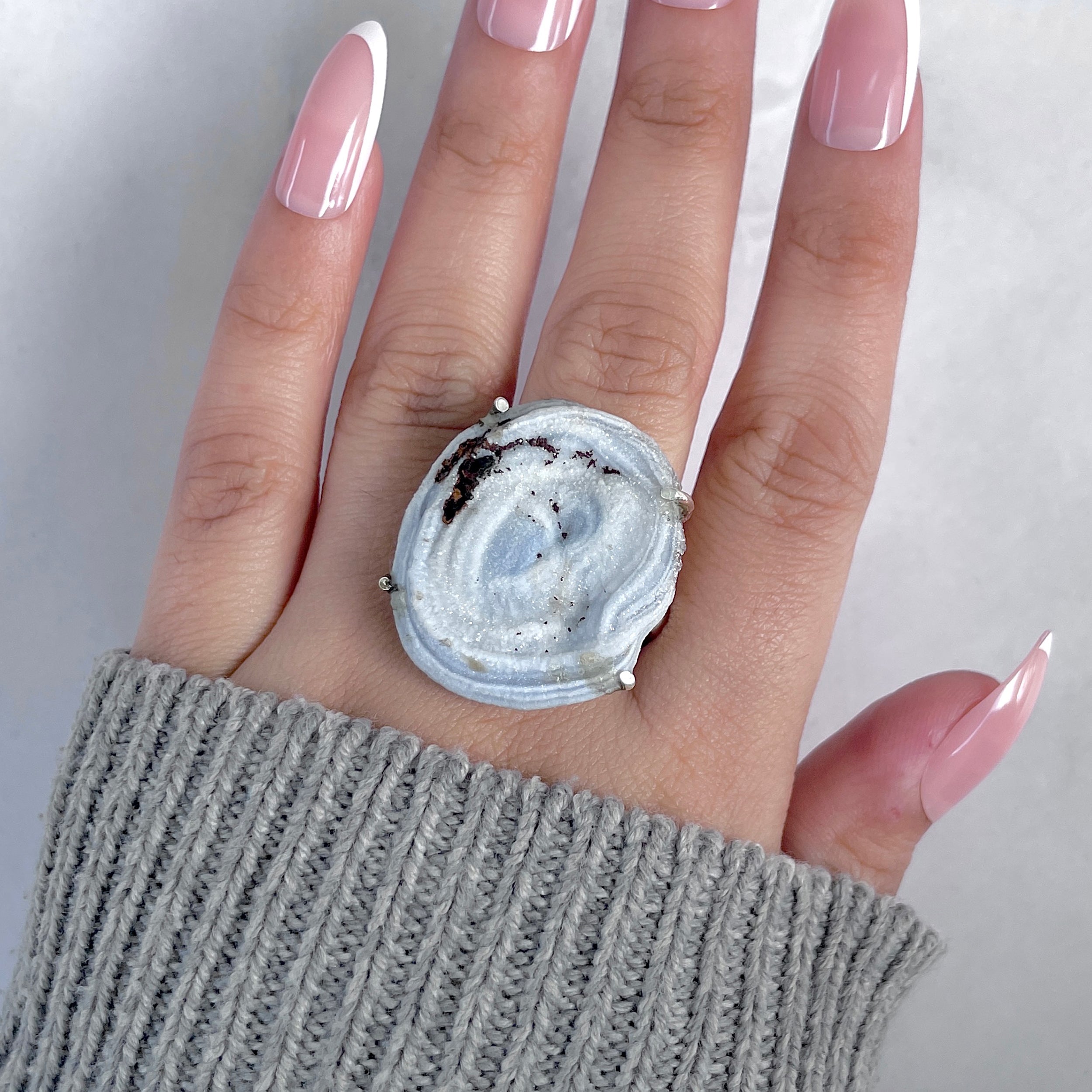 Desert Druzy Adjustable Ring-(DDZ-R-8.)