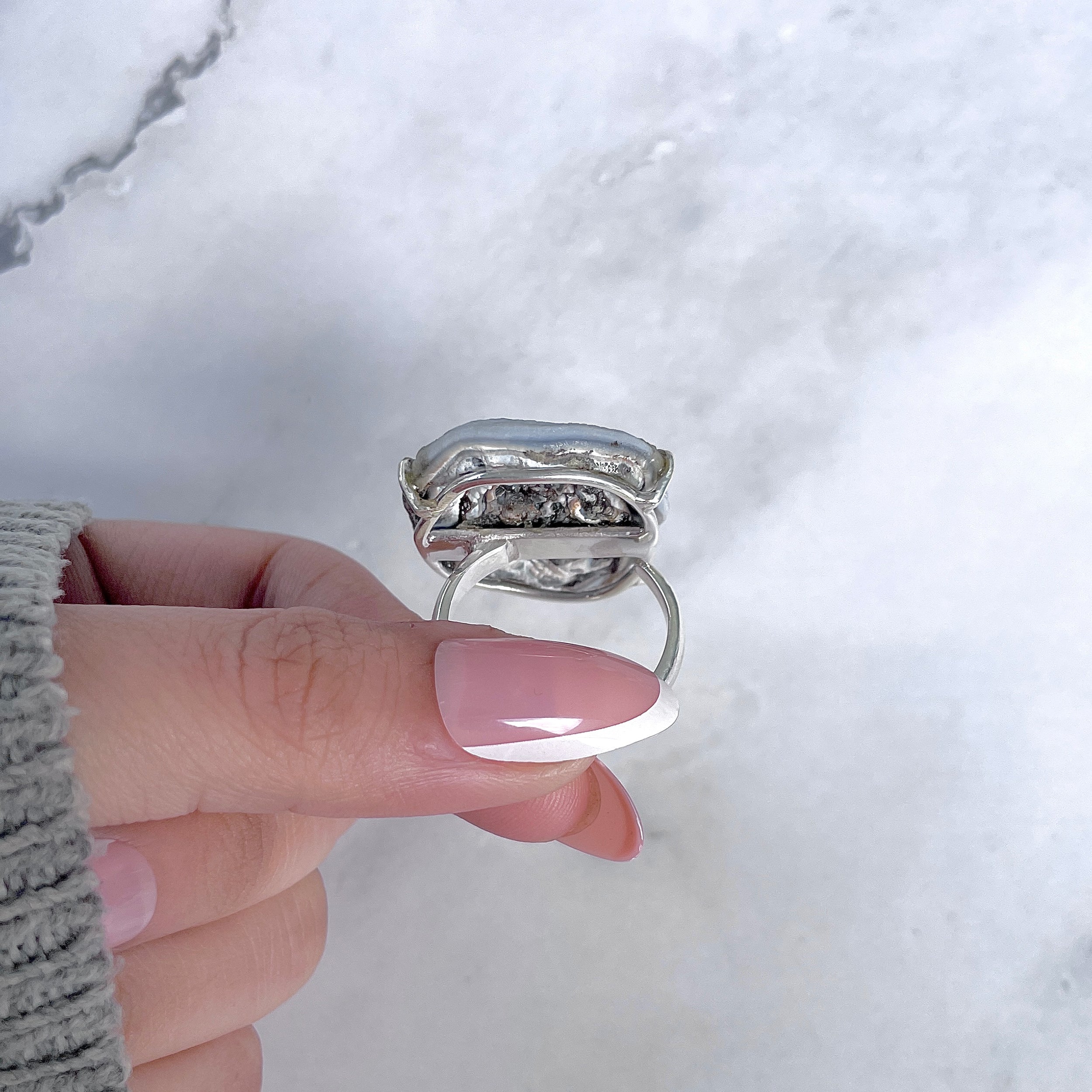 Desert Druzy Adjustable Ring-(DDZ-R-8.)