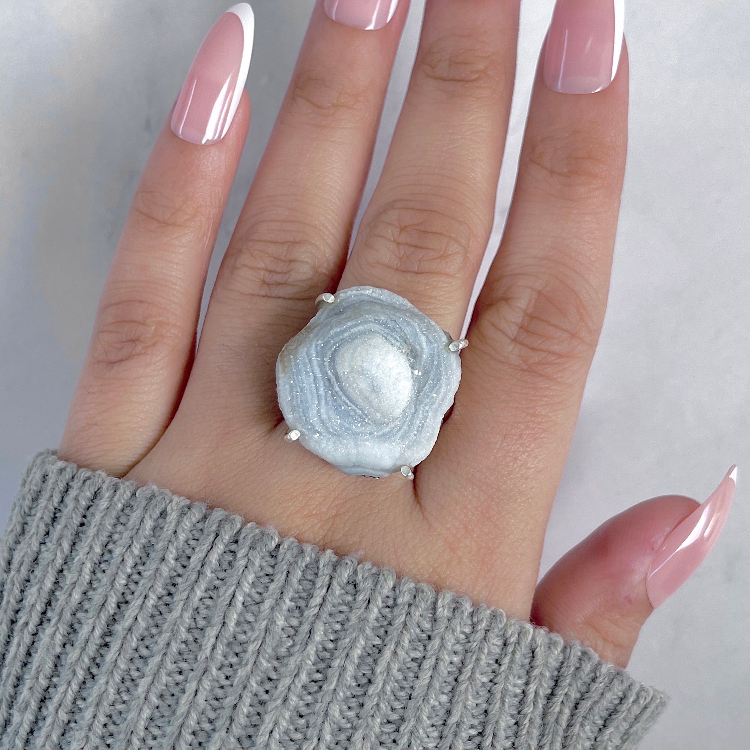 Desert Druzy Adjustable Ring-(DDZ-R-9.)