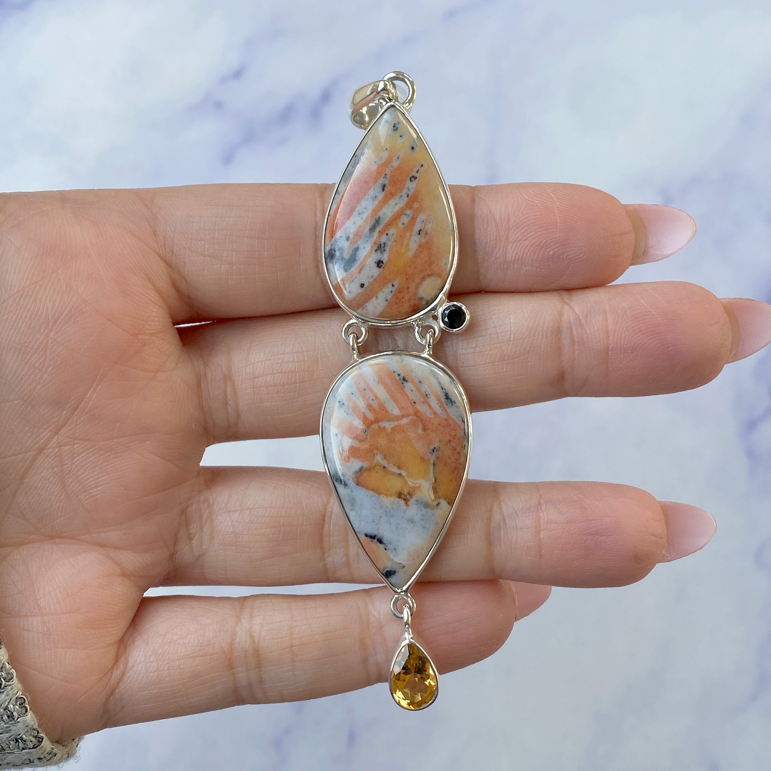 Deerfawn Jasper Pendant-(DFJ-P-45.)