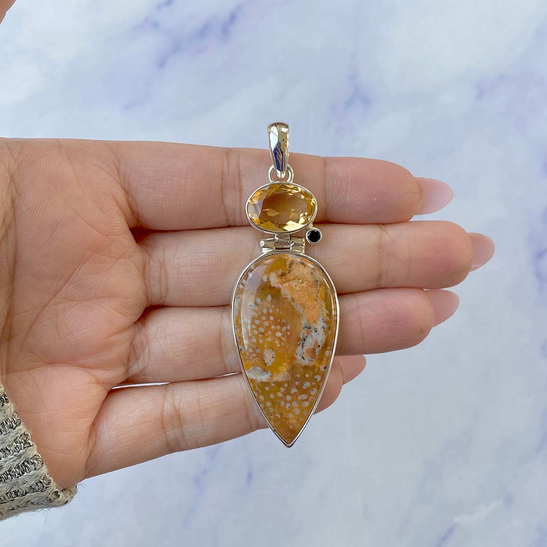 Deerfawn Jasper Pendant-(DFJ-P-46.)