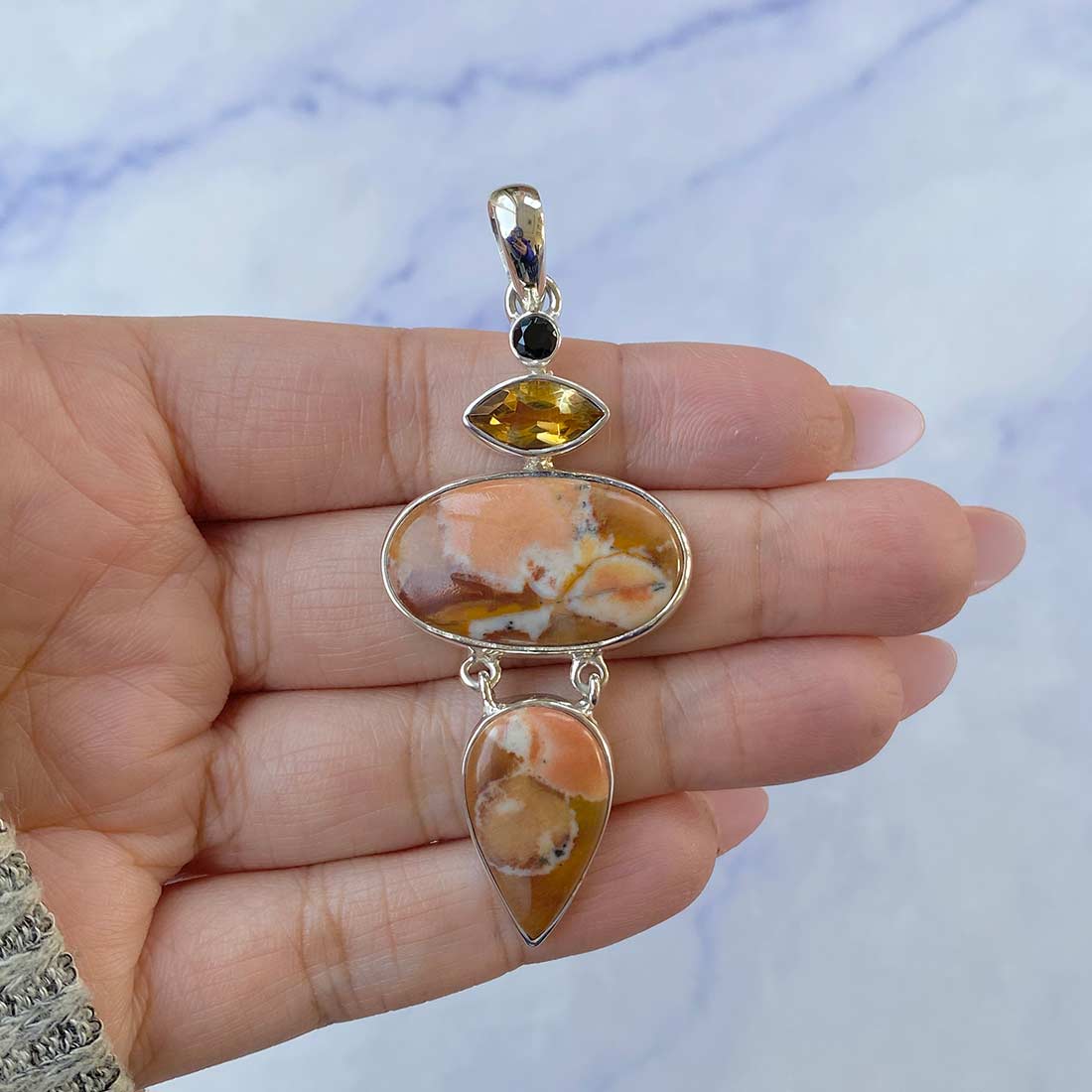 Deerfawn Jasper Pendant-(DFJ-P-52.)