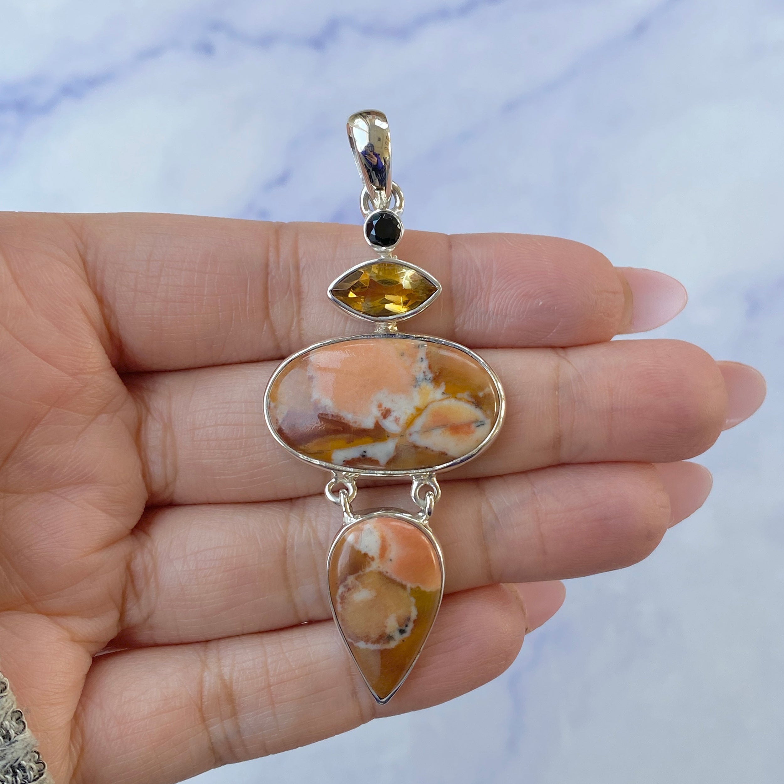 Deerfawn Jasper Pendant-(DFJ-P-52.)