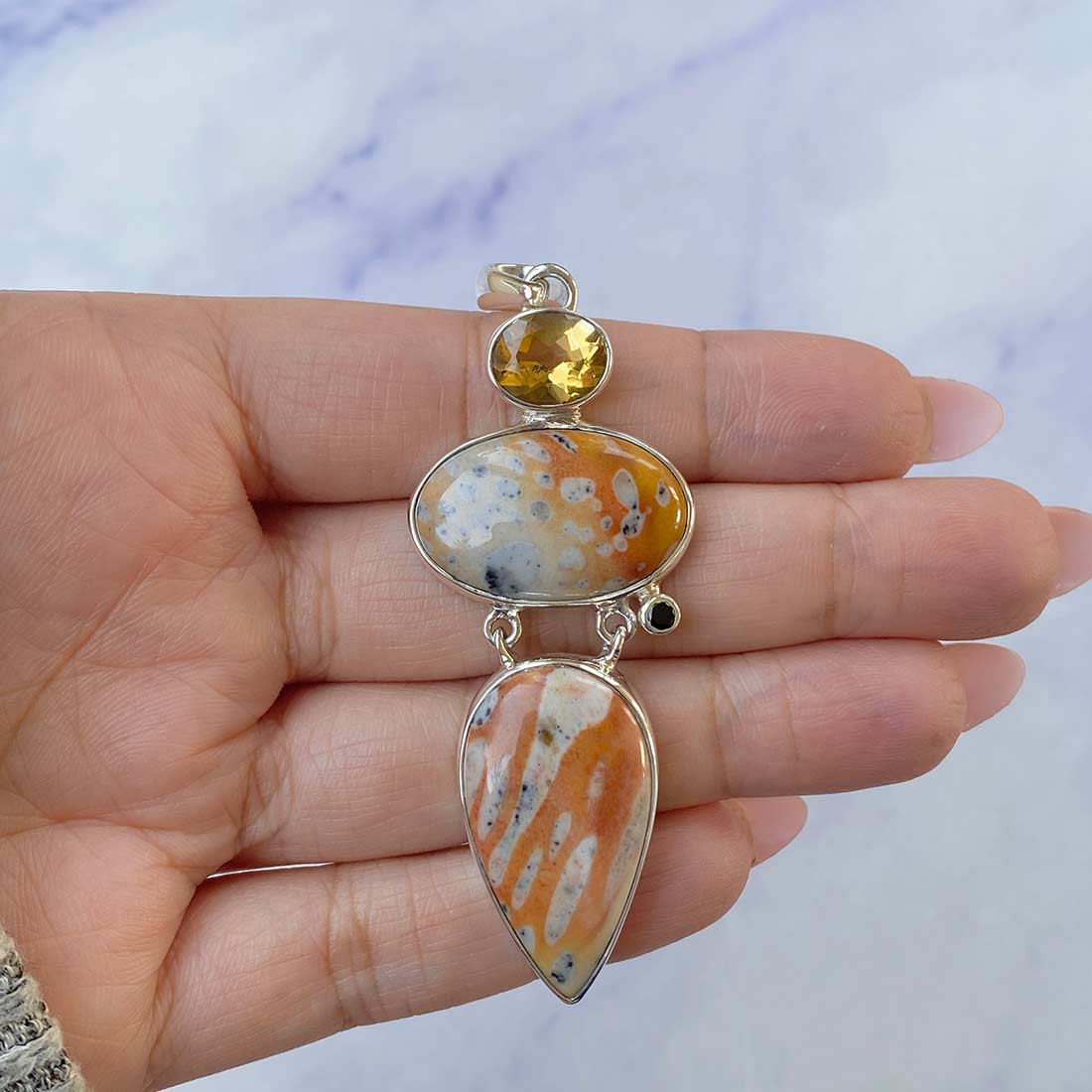 Deerfawn Jasper Pendant-(DFJ-P-54.)