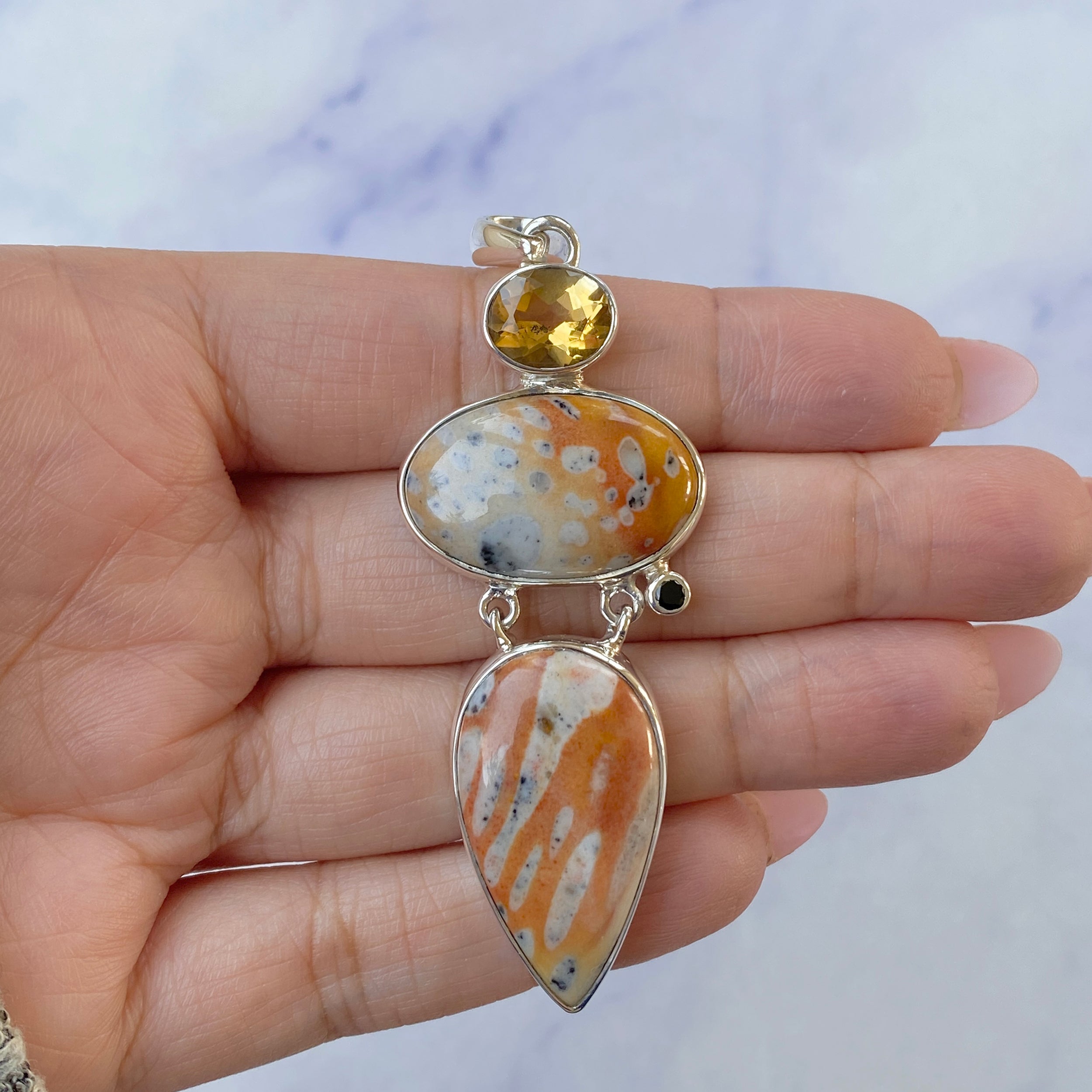 Deerfawn Jasper Pendant-(DFJ-P-54.)