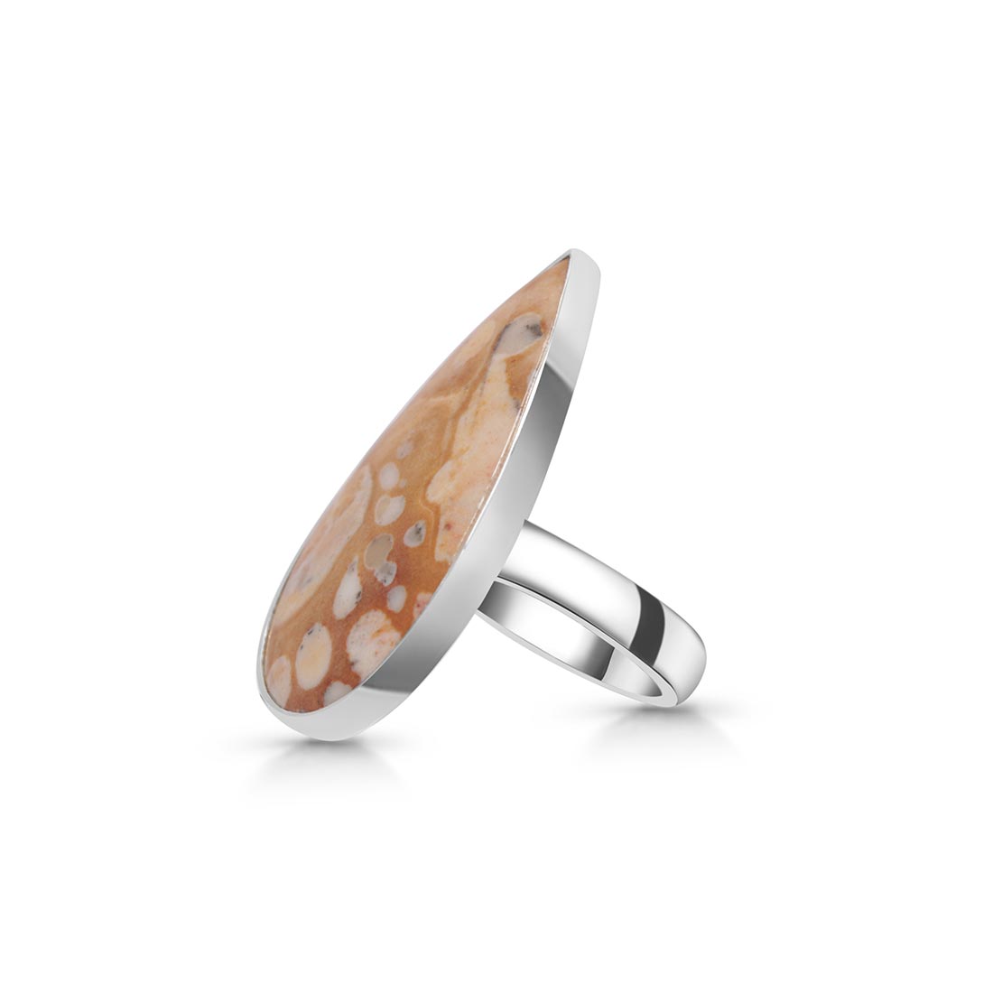 Deerfawn Jasper Adjustable Ring-(DFJ-R-28.)