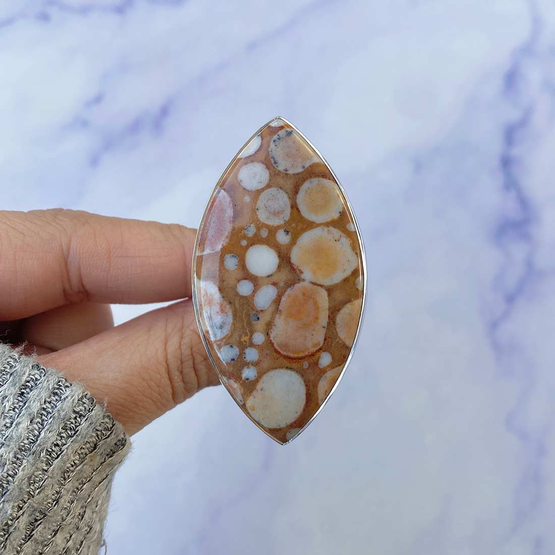 Deerfawn Jasper Adjustable Ring-(DFJ-R-43.)