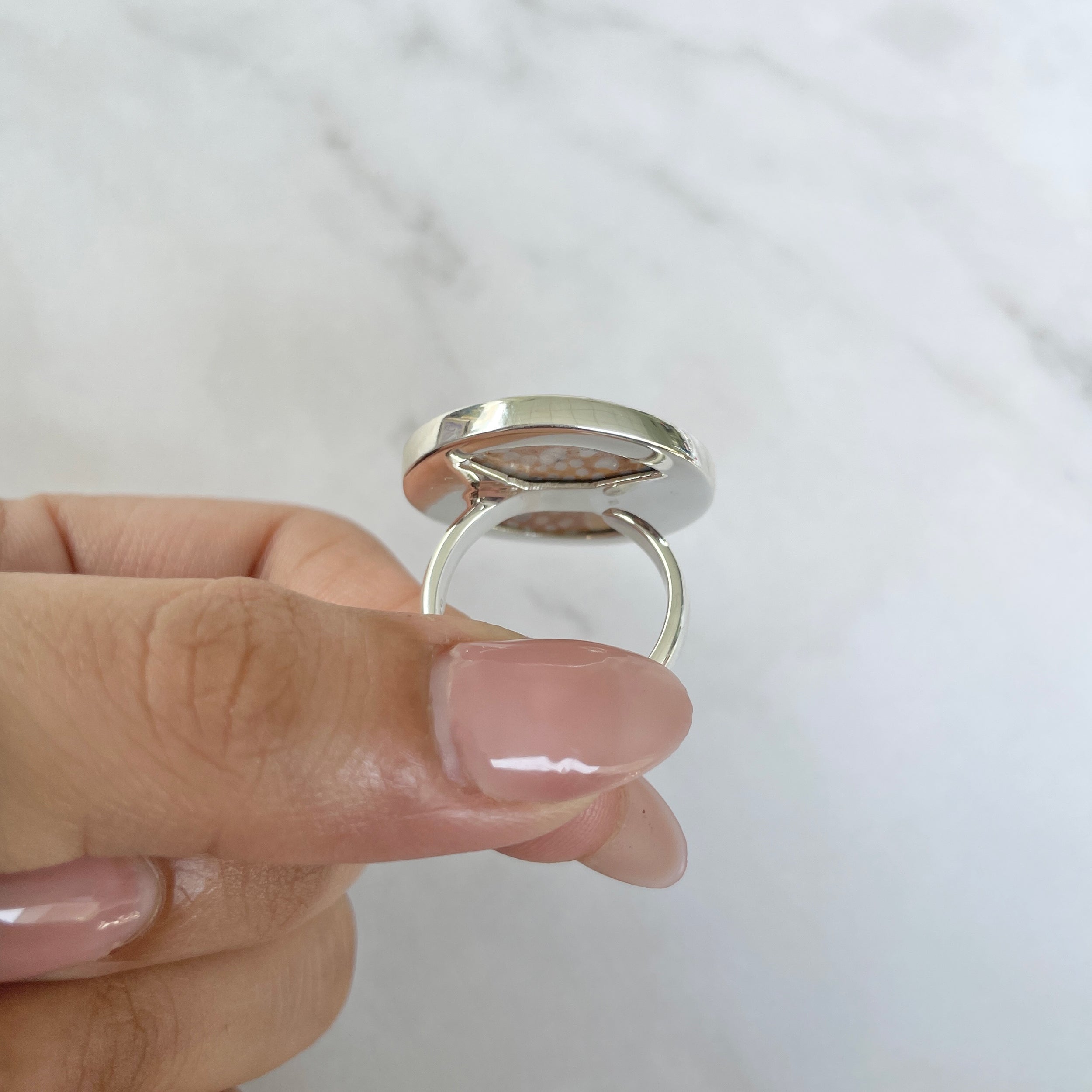 Deerfawn Jasper Adjustable Ring-(DFJ-R-56.)