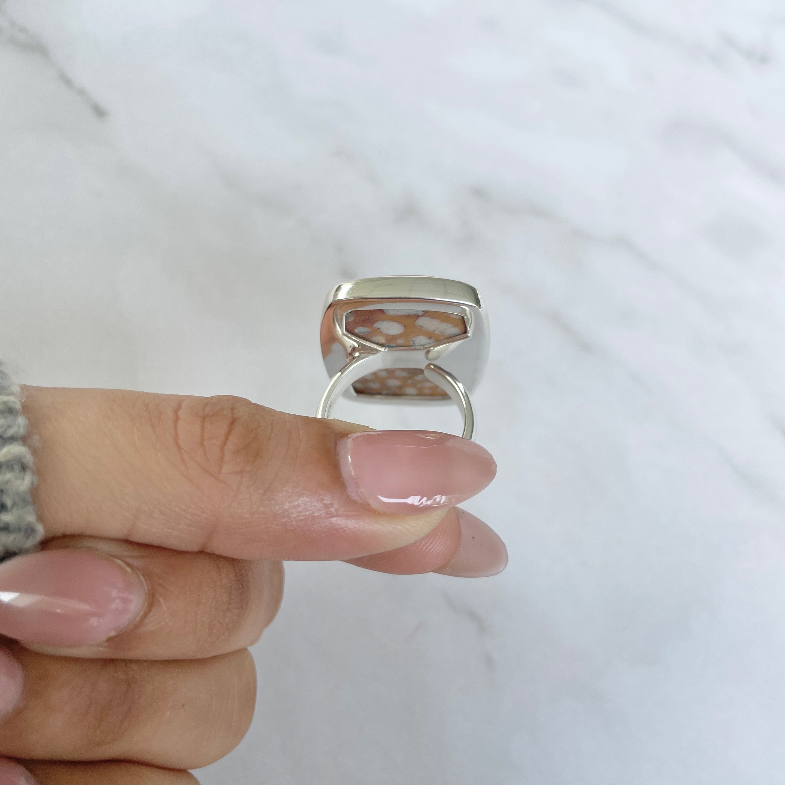 Deerfawn Jasper Adjustable Ring-(DFJ-R-59.)