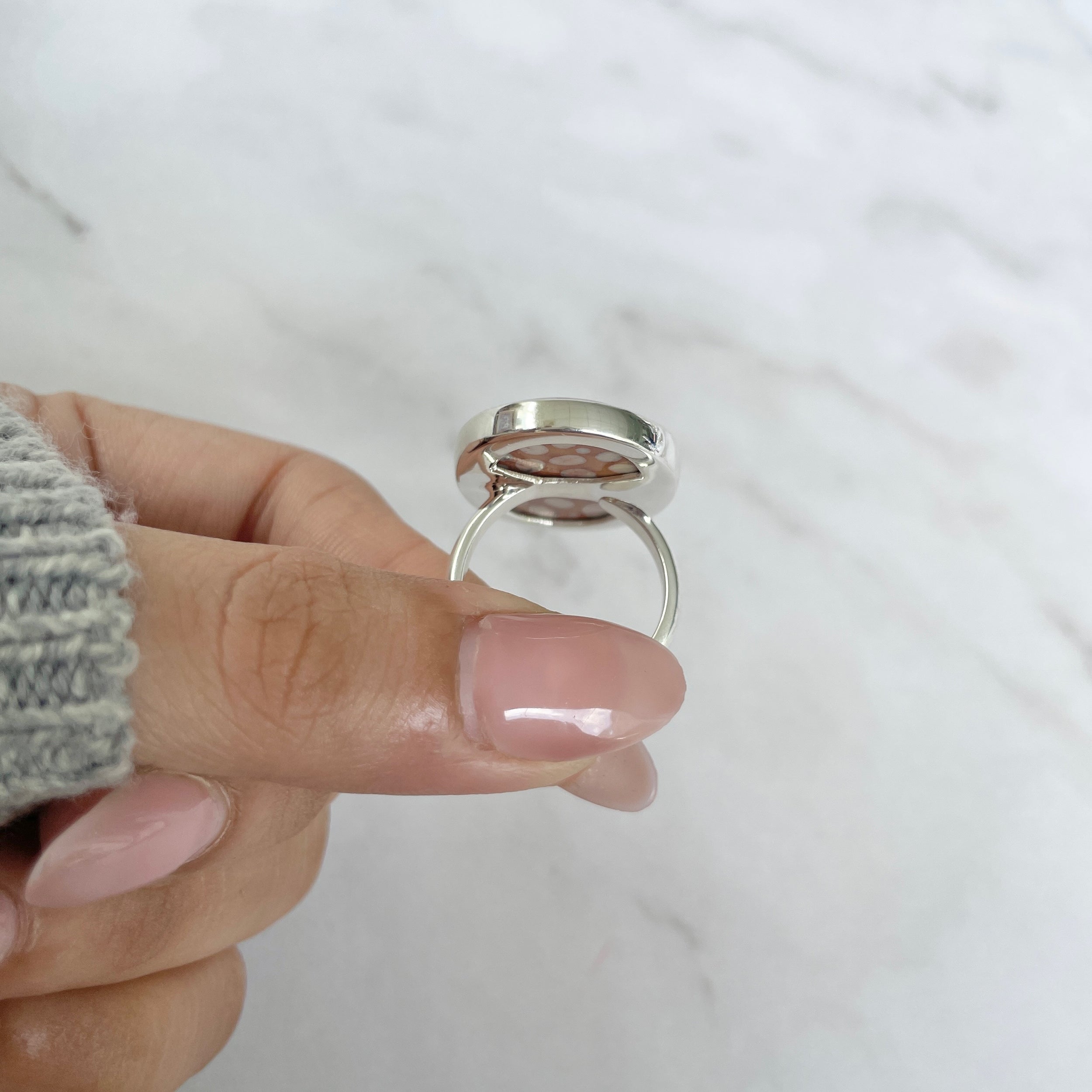 Deerfawn Jasper Adjustable Ring-(DFJ-R-67.)