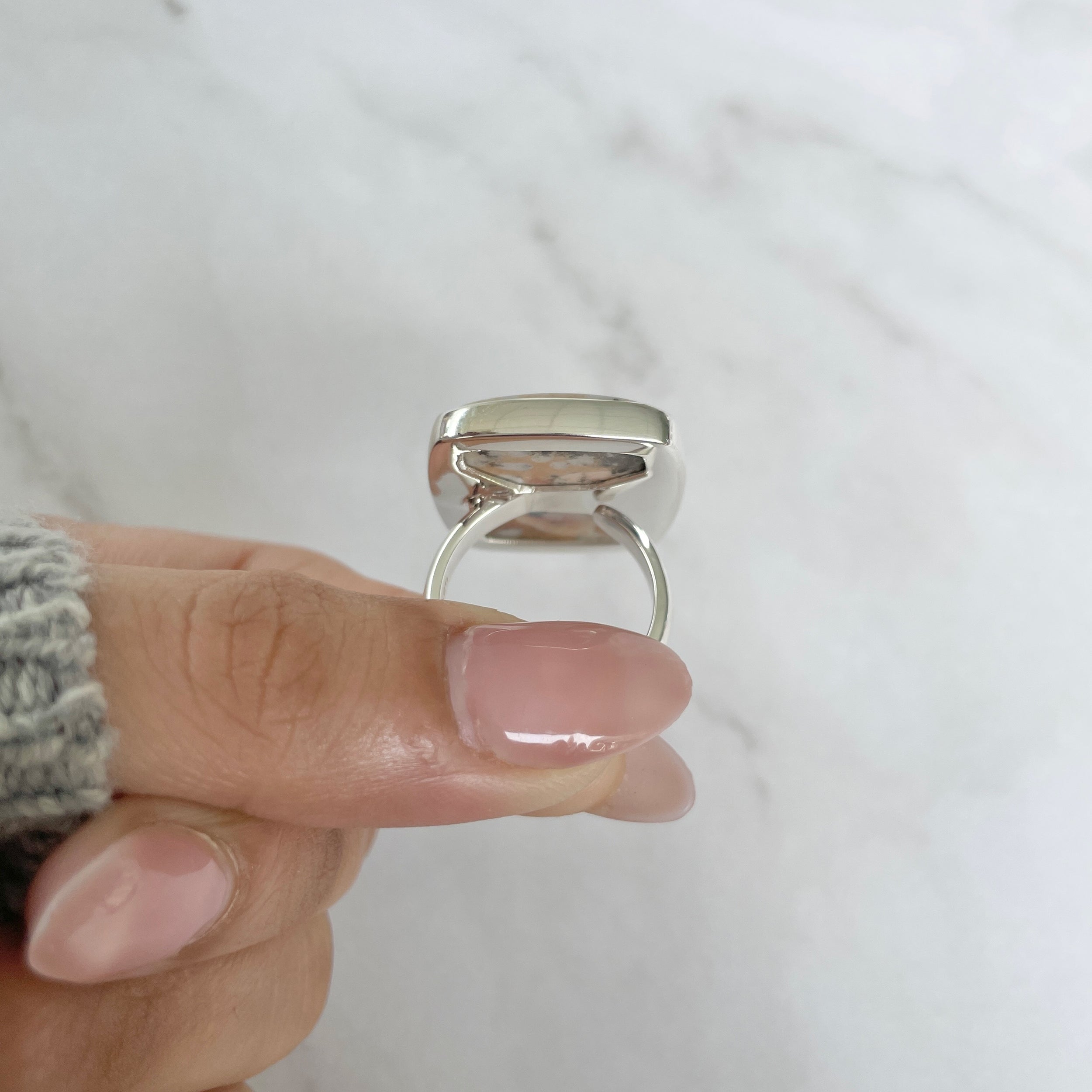Deerfawn Jasper Adjustable Ring-(DFJ-R-68.)