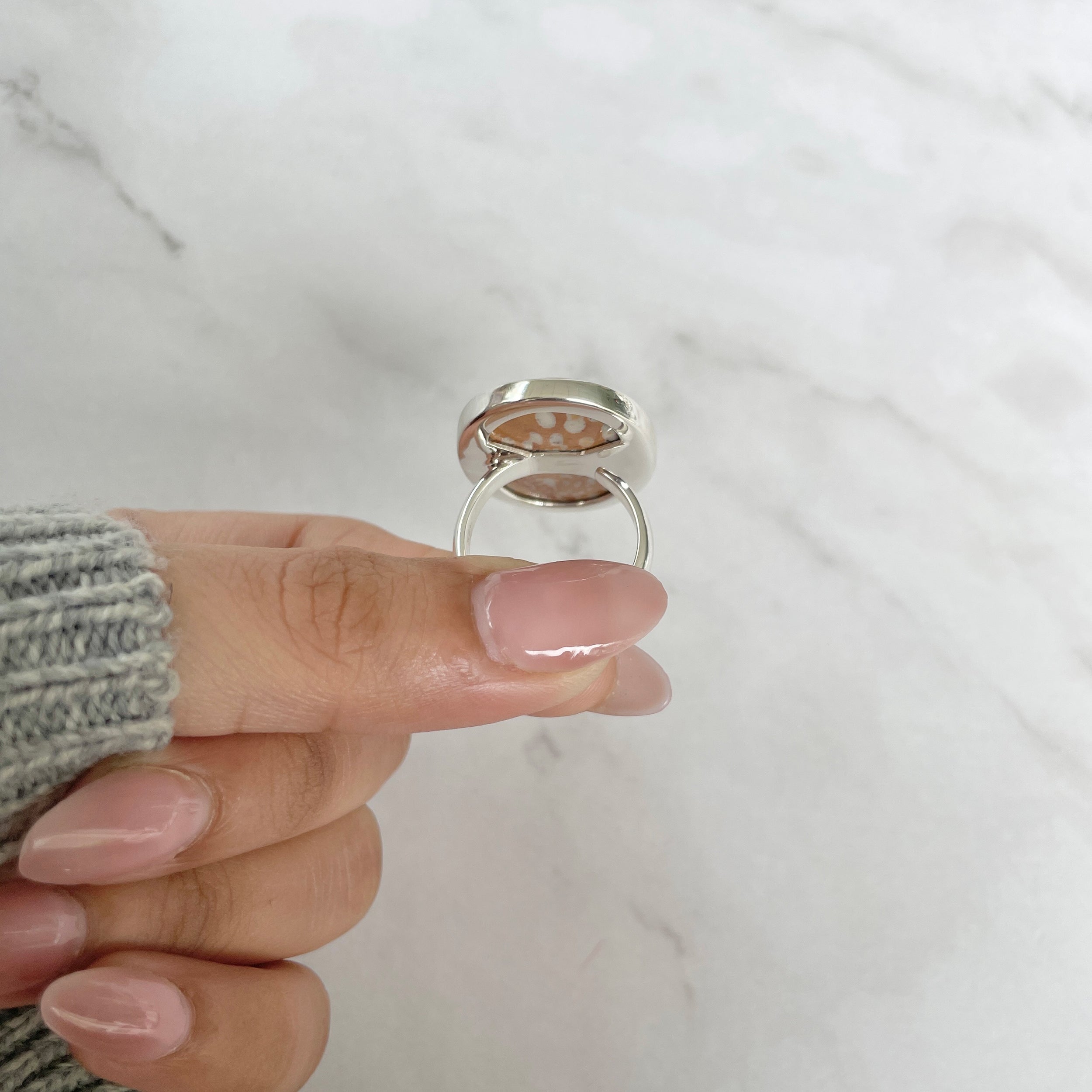 Deerfawn Jasper Adjustable Ring-(DFJ-R-71.)