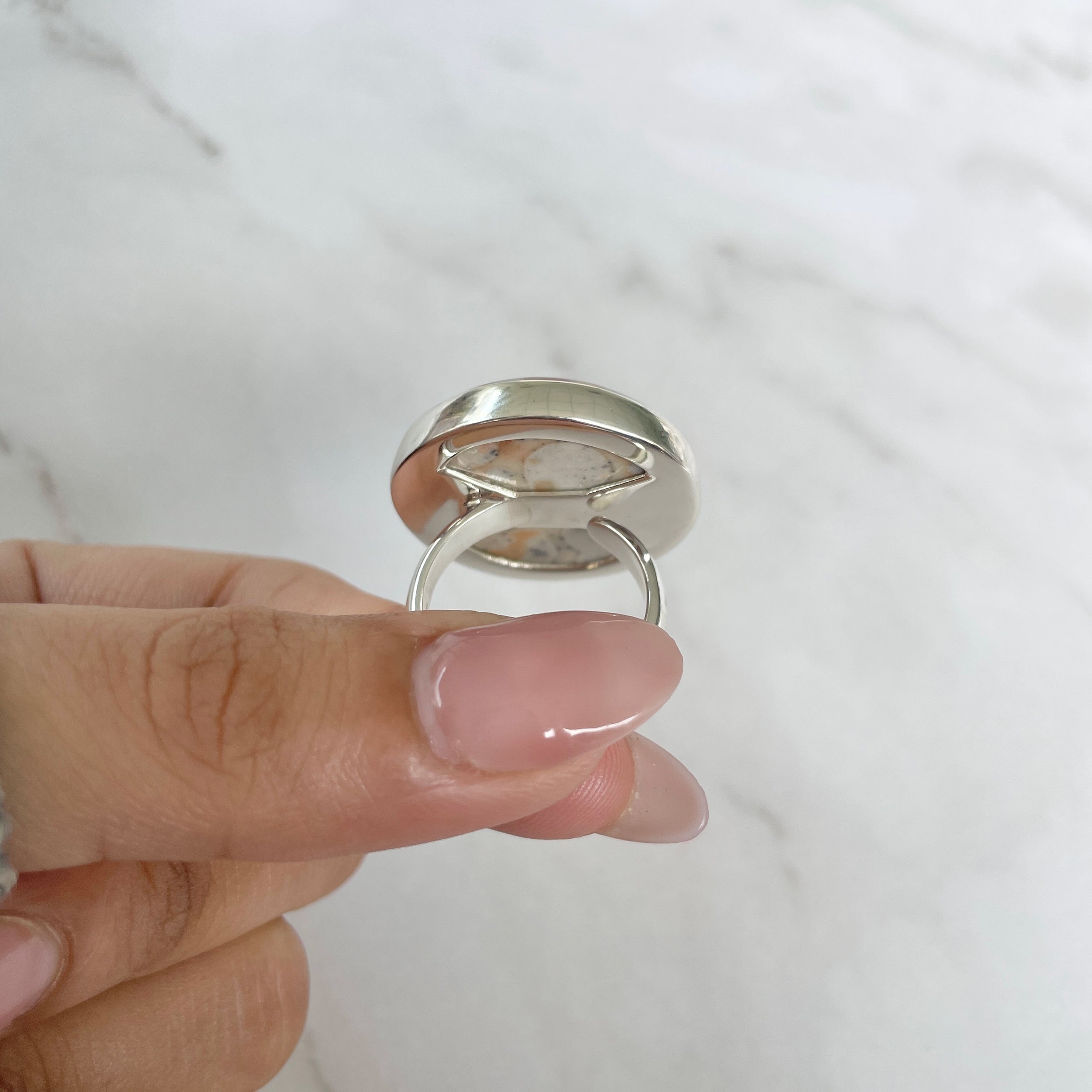 Deerfawn Jasper Adjustable Ring-(DFJ-R-74.)