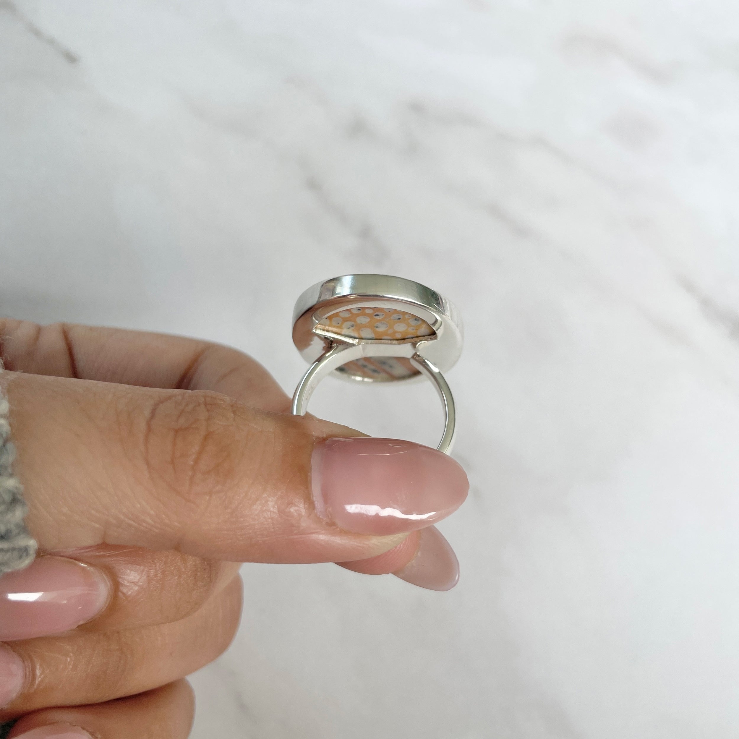 Deerfawn Jasper Adjustable Ring-(DFJ-R-79.)