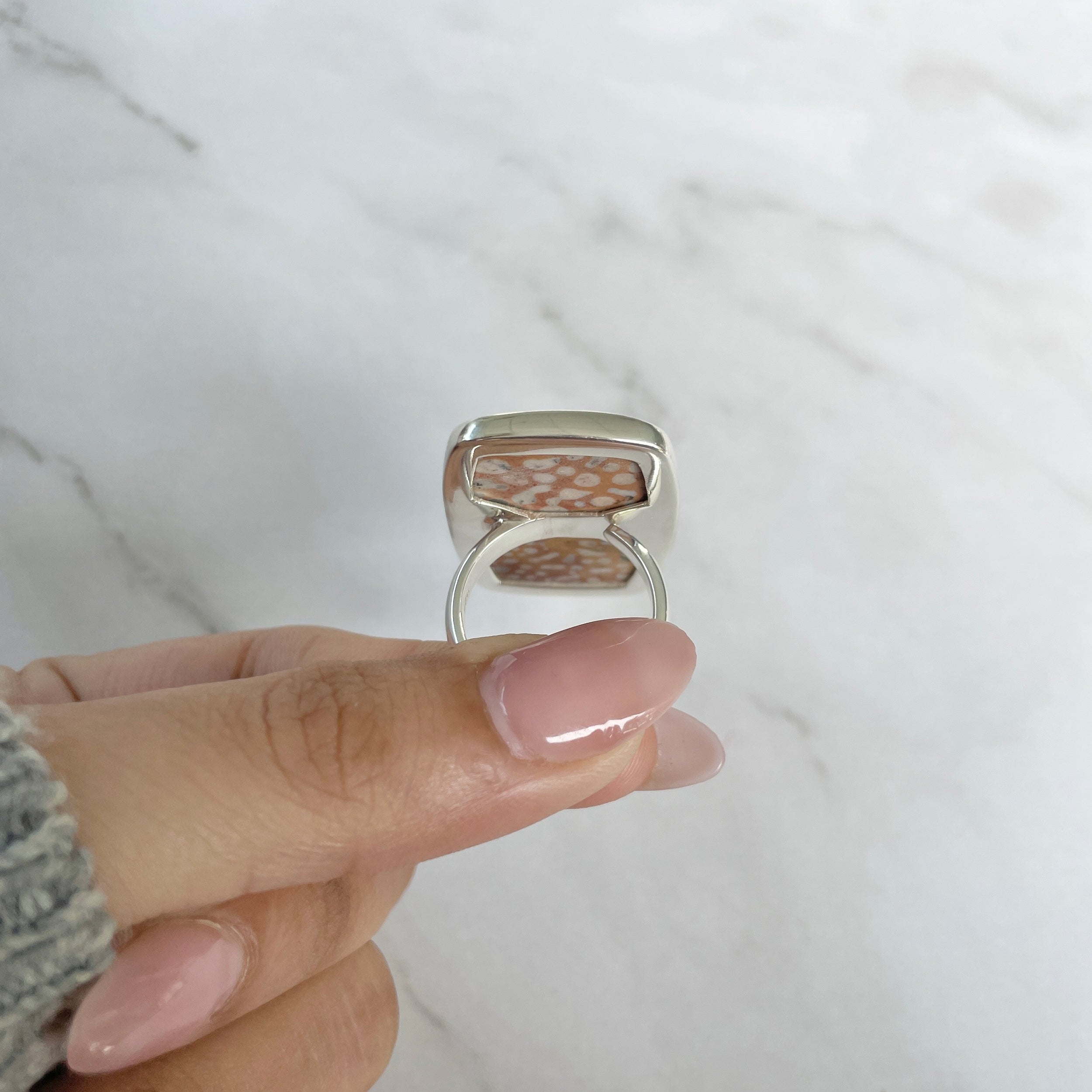 Deerfawn Jasper Adjustable Ring-(DFJ-R-81.)