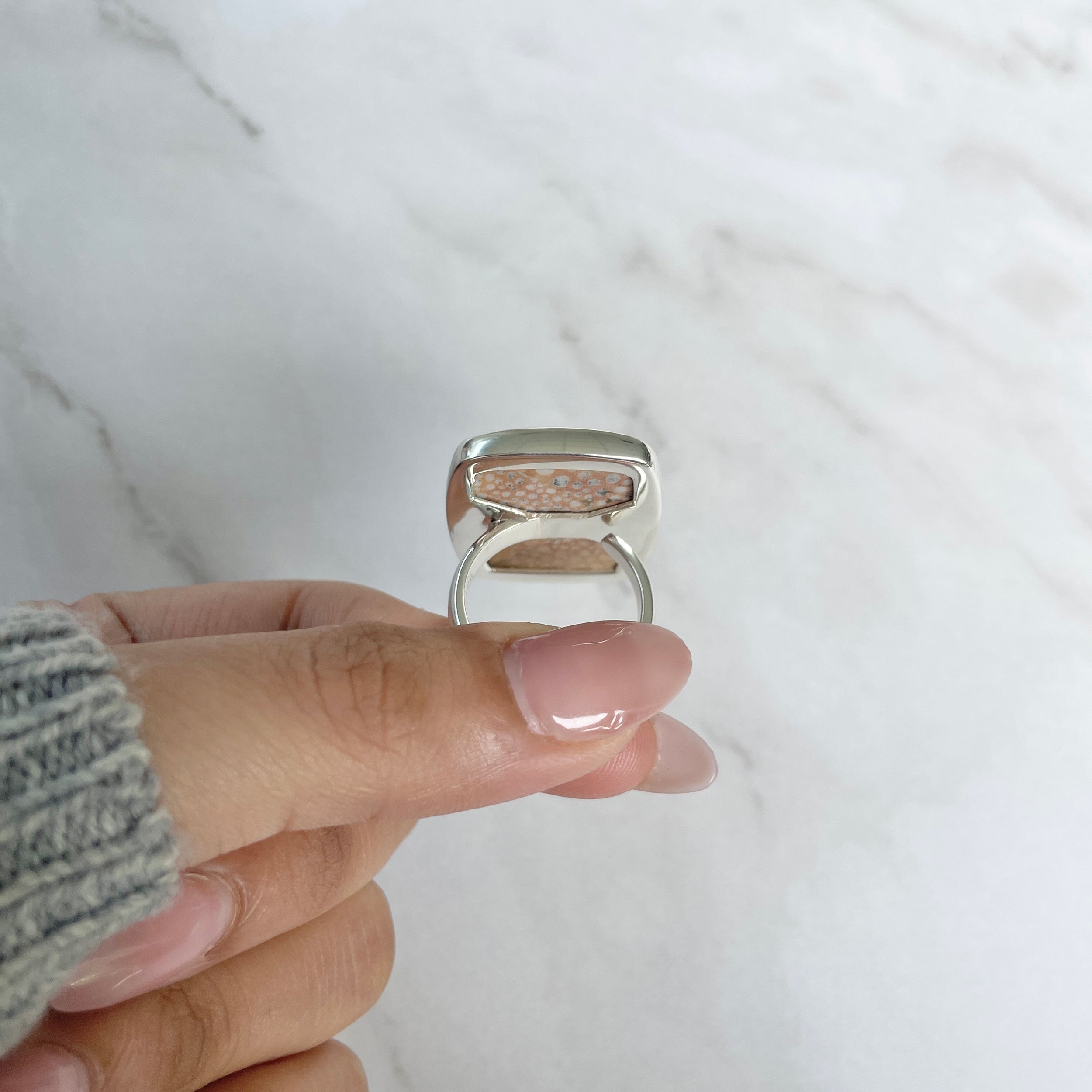 Deerfawn Jasper Adjustable Ring-(DFJ-R-82.)