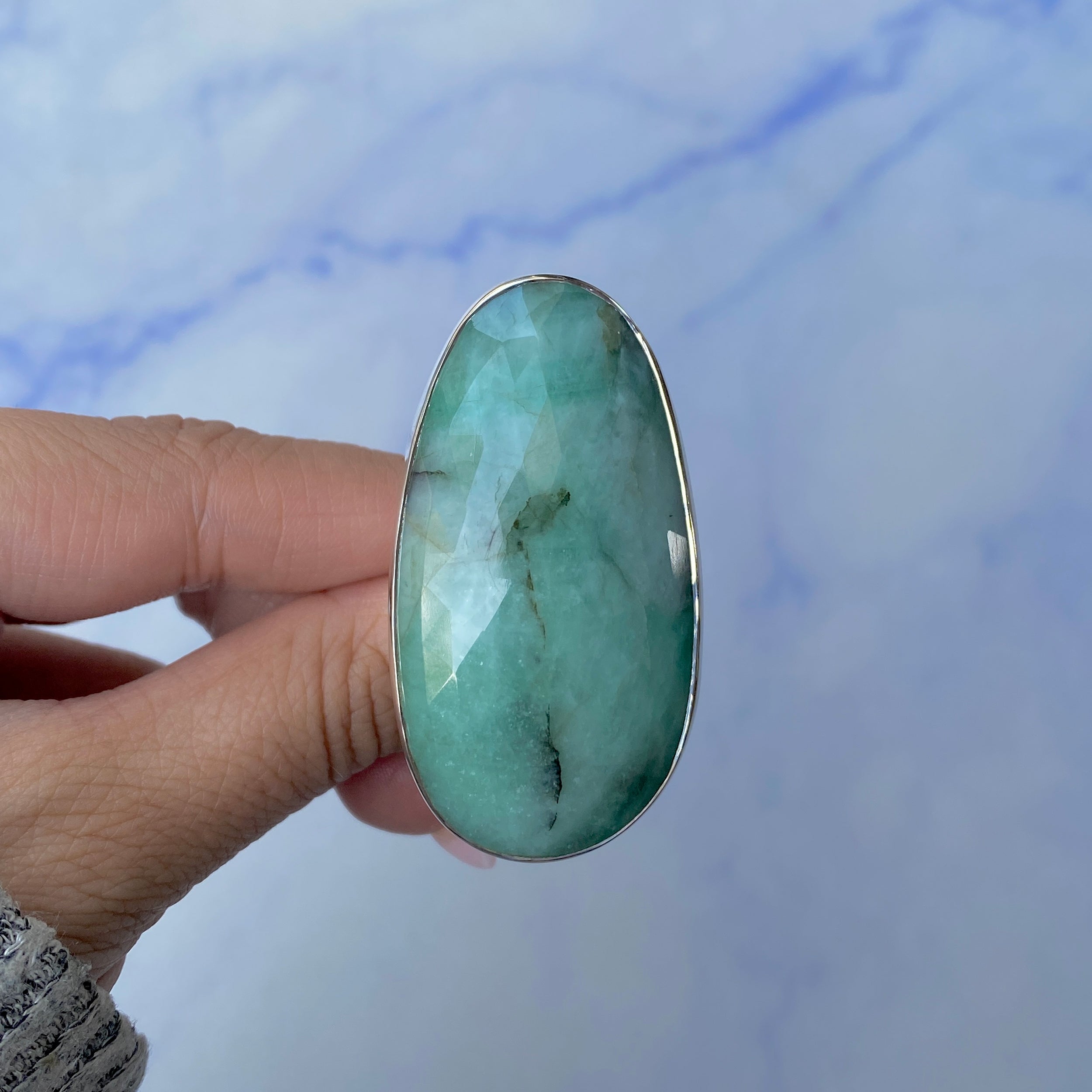 Emerald Adjustable Ring-(EMD-R-10.)