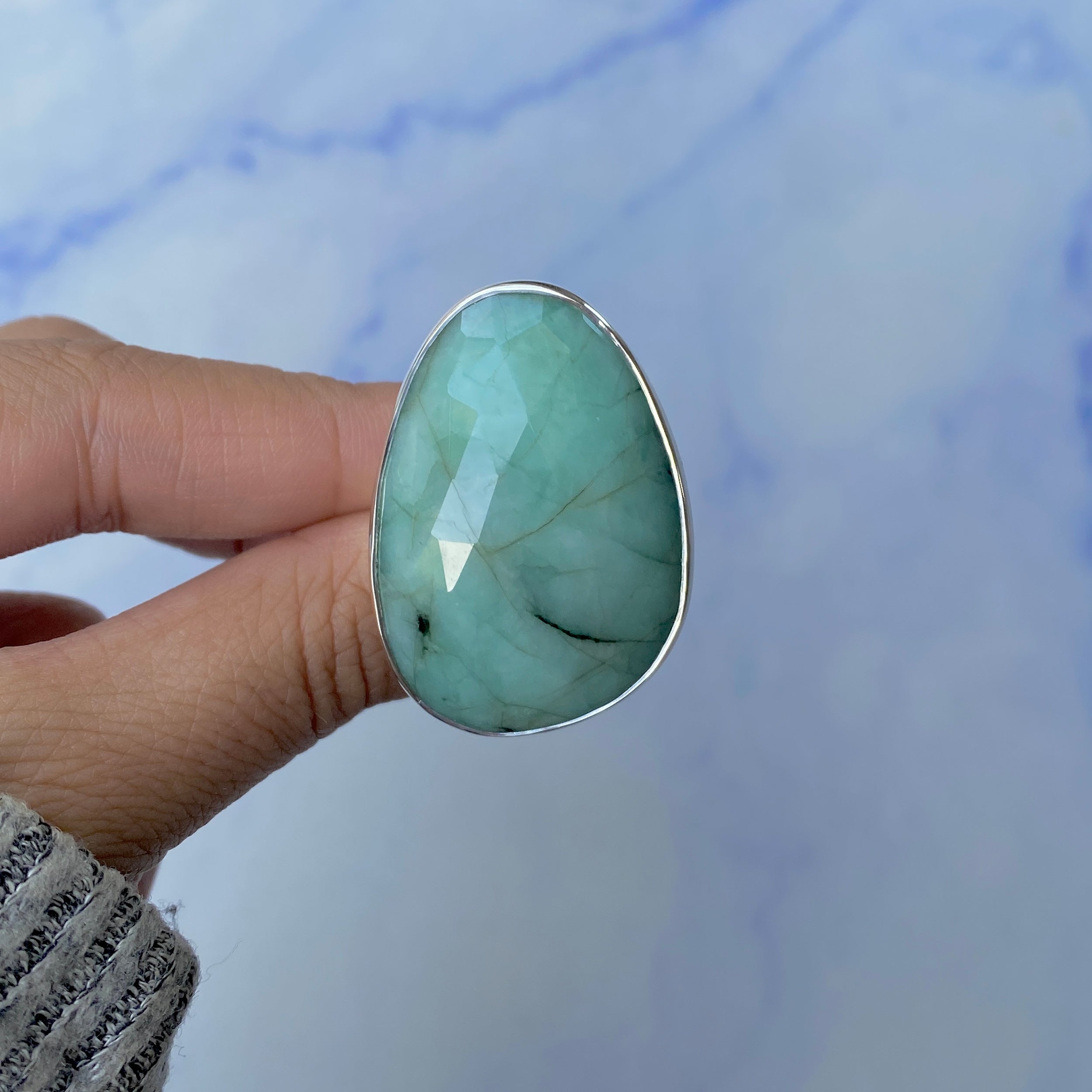 Emerald Adjustable Ring-(EMD-R-11.)