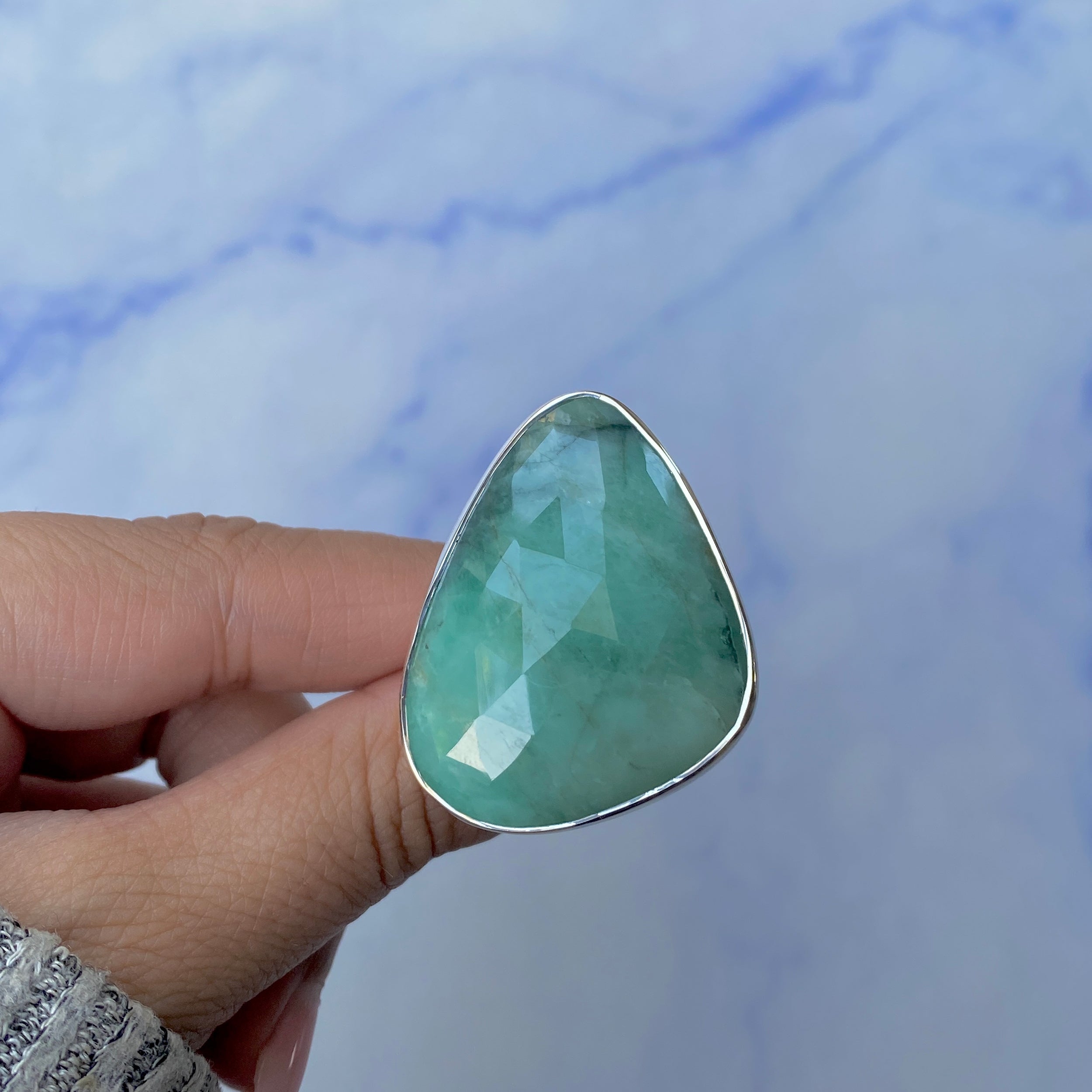 Emerald Adjustable Ring-(EMD-R-12.)