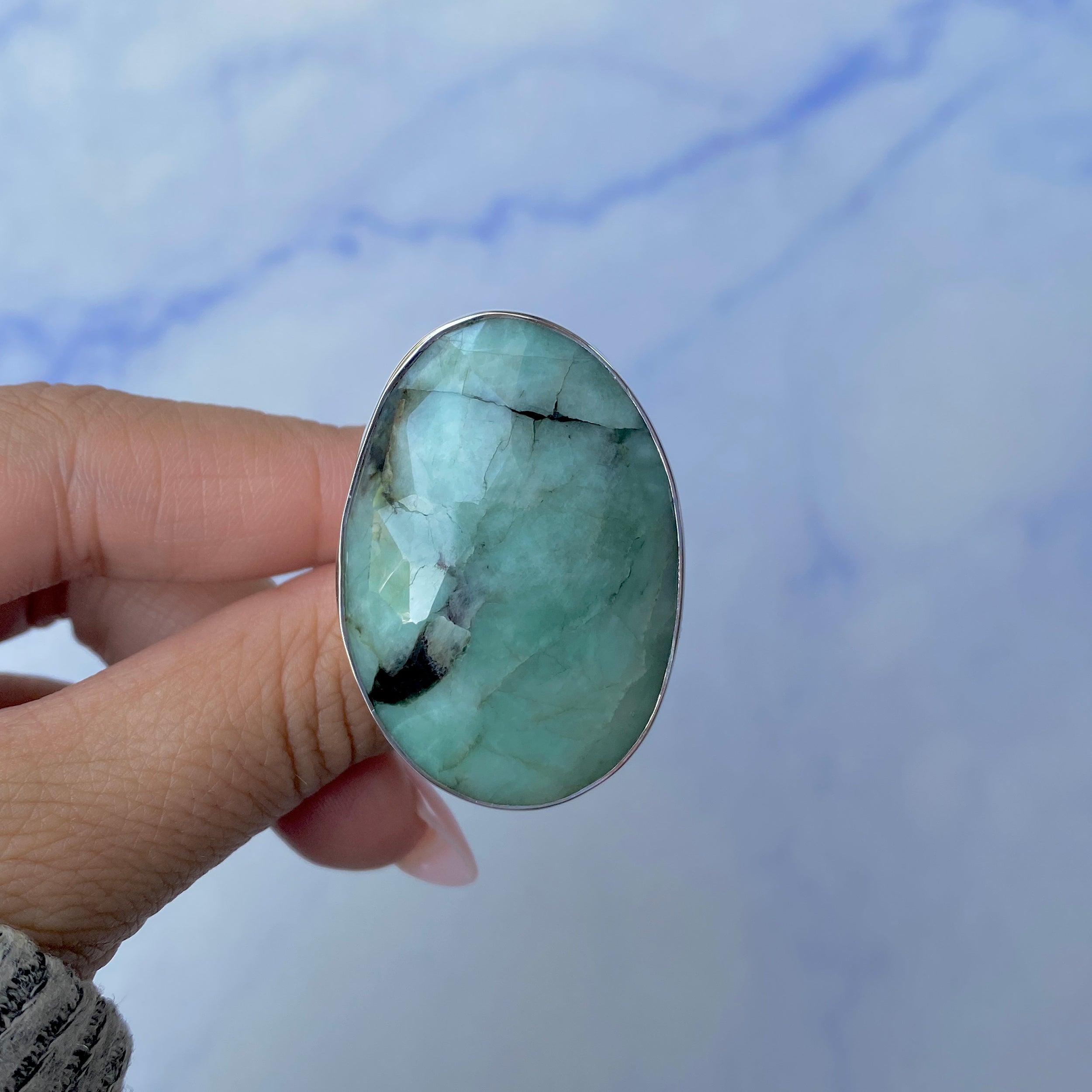 Emerald Adjustable Ring-(EMD-R-13.)