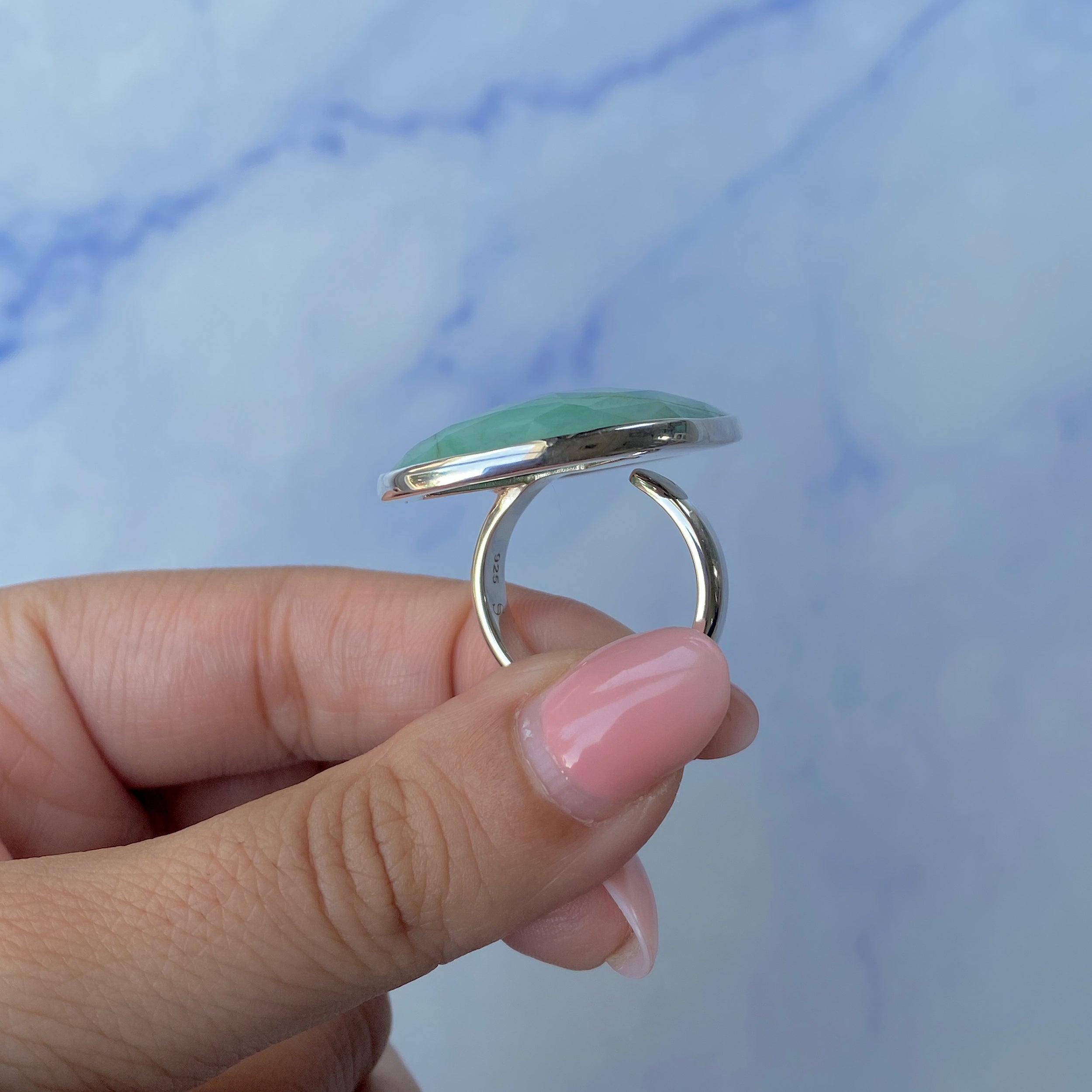Emerald Adjustable Ring-(EMD-R-16.)