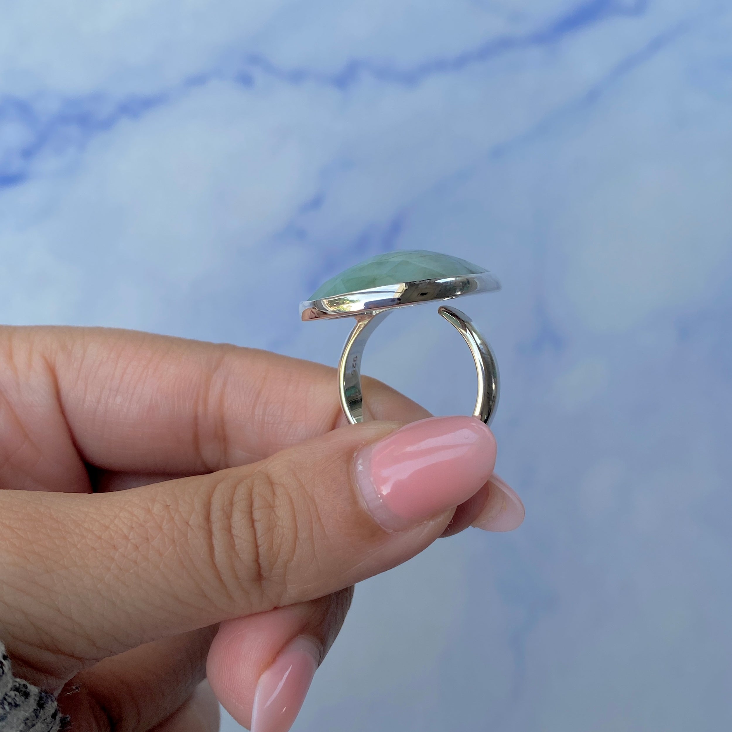 Emerald Adjustable Ring-(EMD-R-17.)