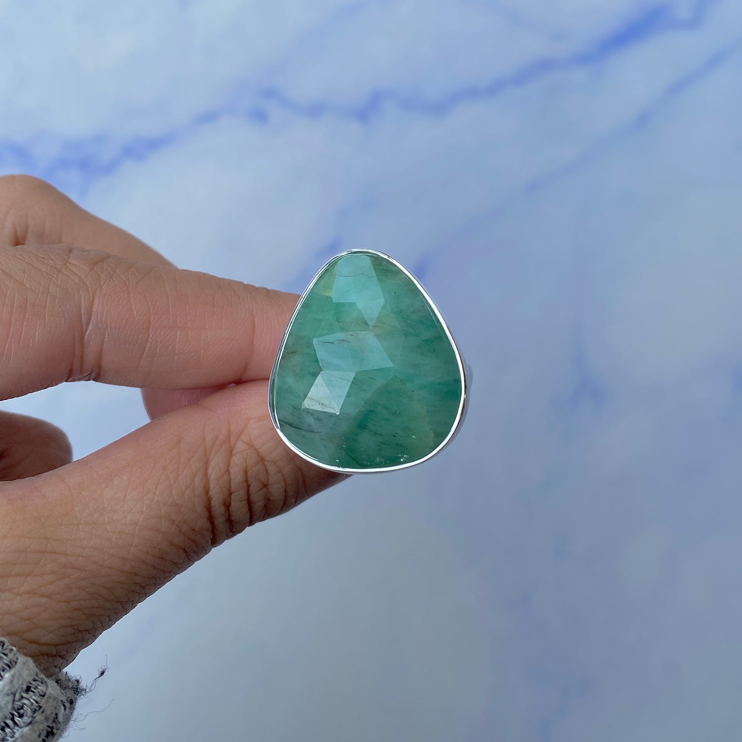 Emerald Adjustable Ring-(EMD-R-18.)