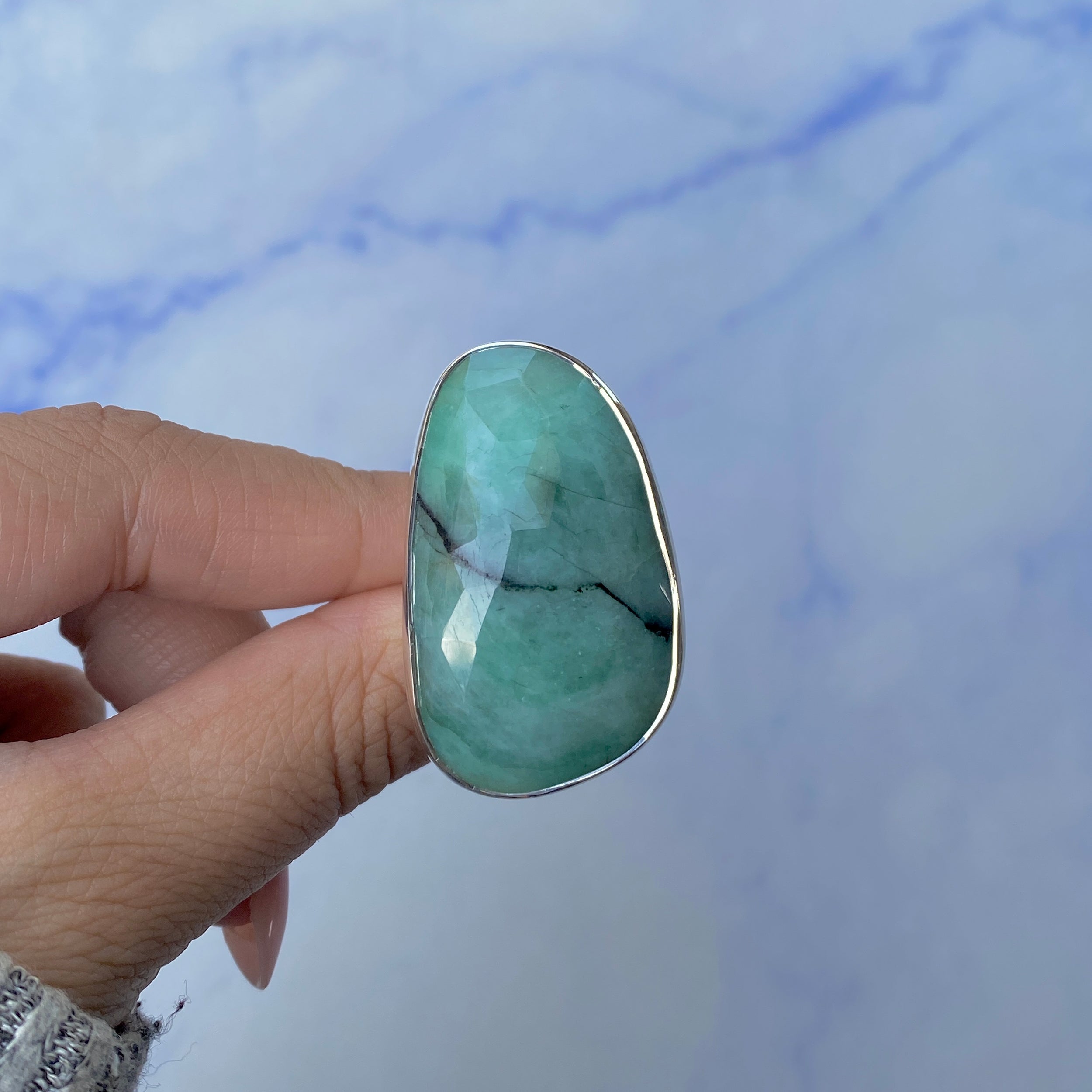 Emerald Adjustable Ring-(EMD-R-19.)