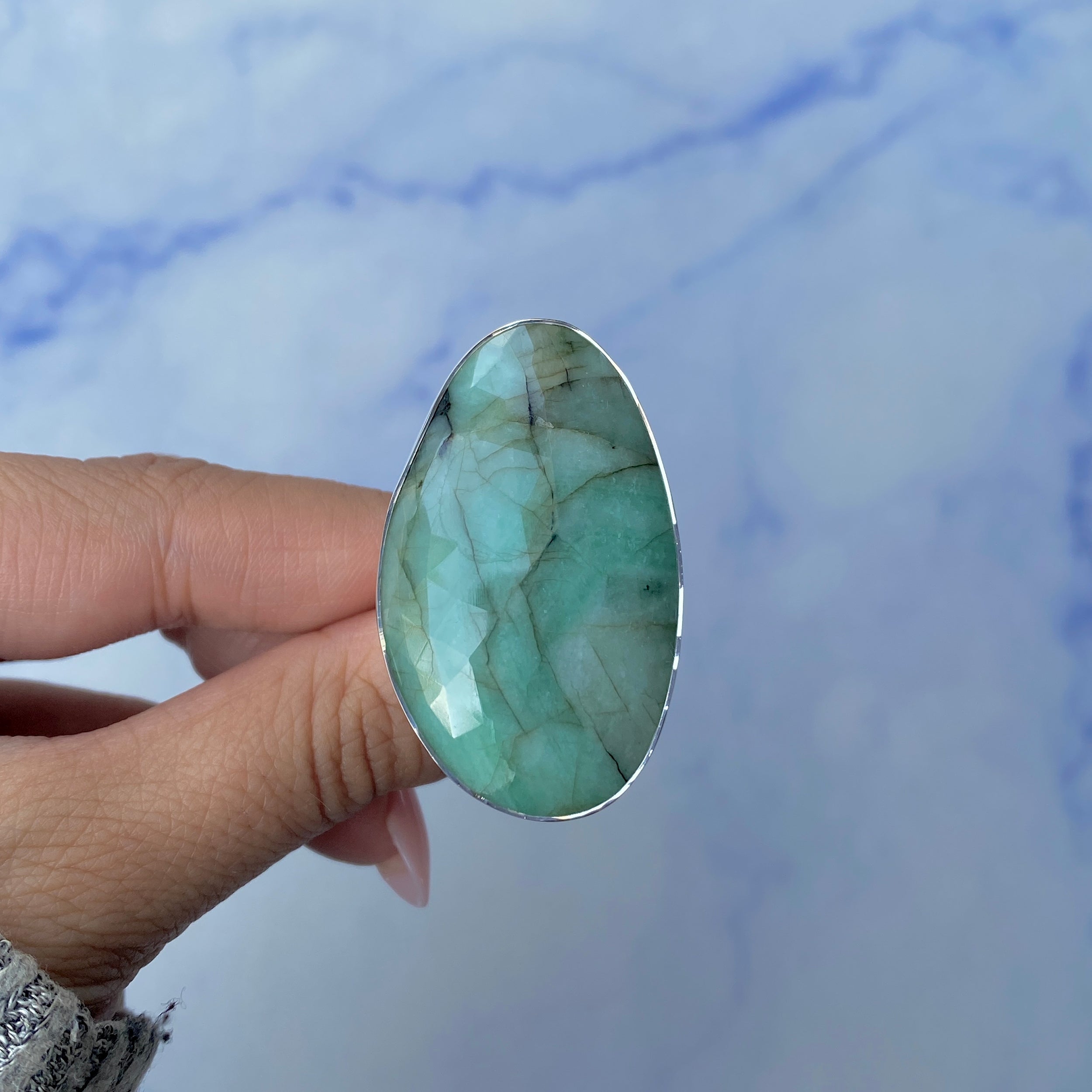 Emerald Adjustable Ring-(EMD-R-22.)