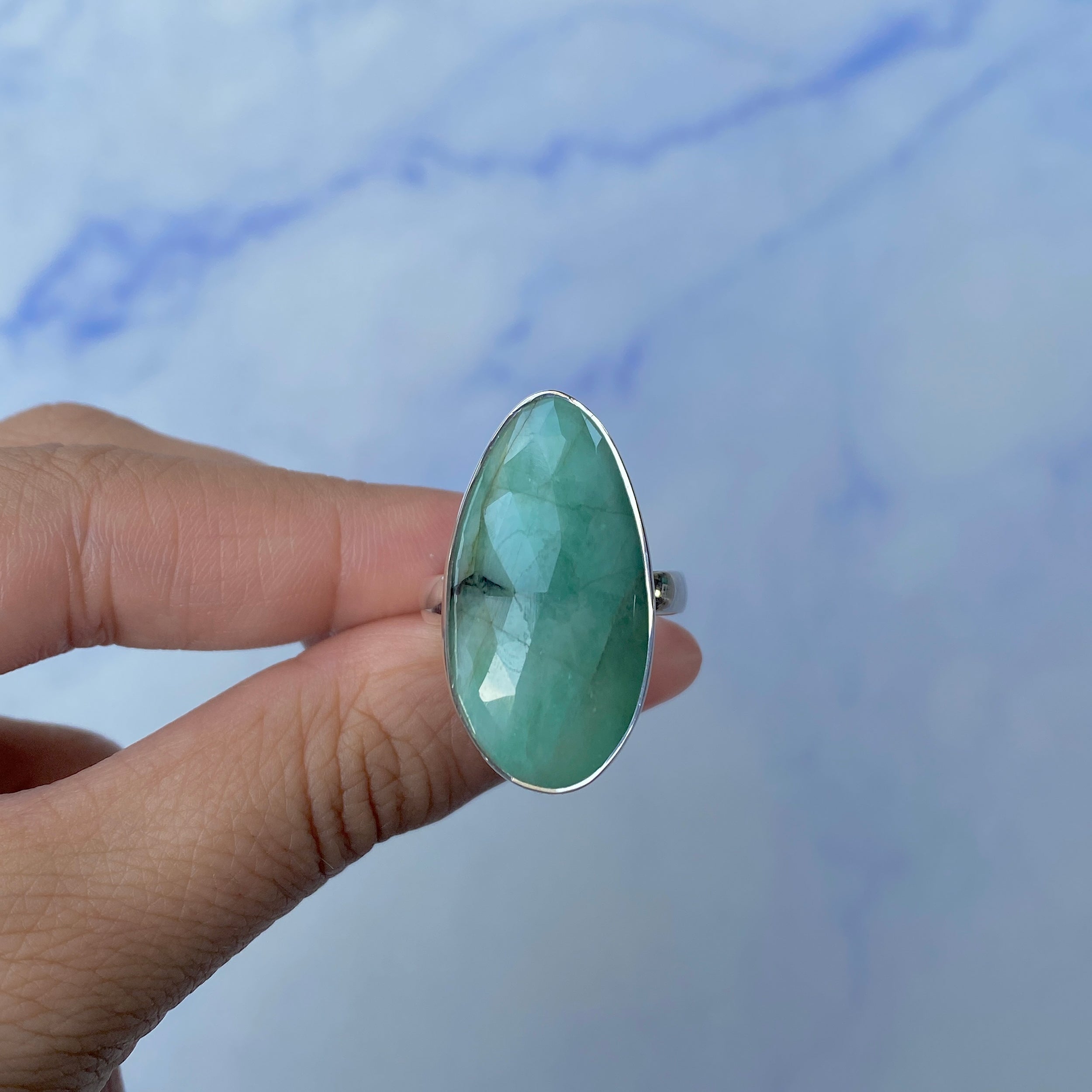 Emerald Adjustable Ring-(EMD-R-23.)