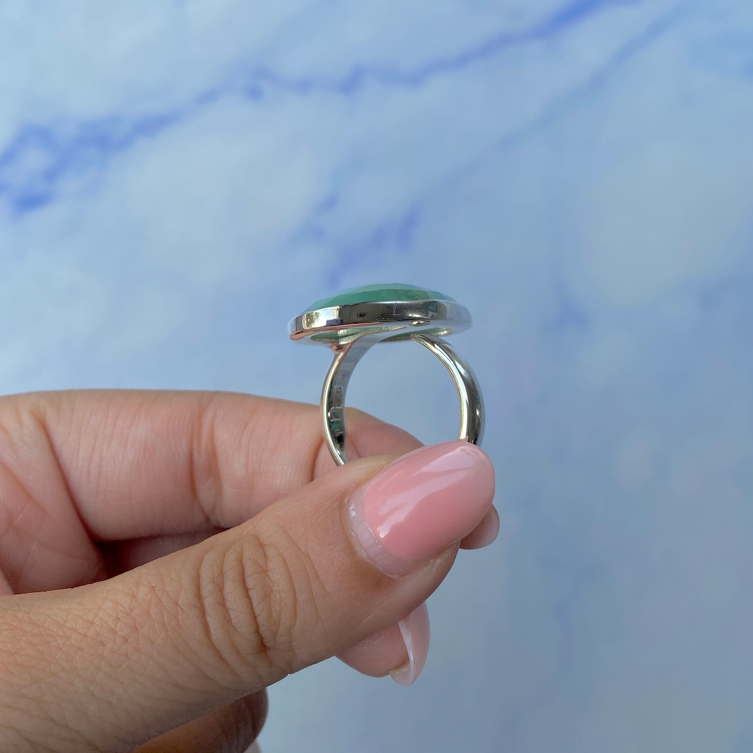 Emerald Adjustable Ring-(EMD-R-23.)