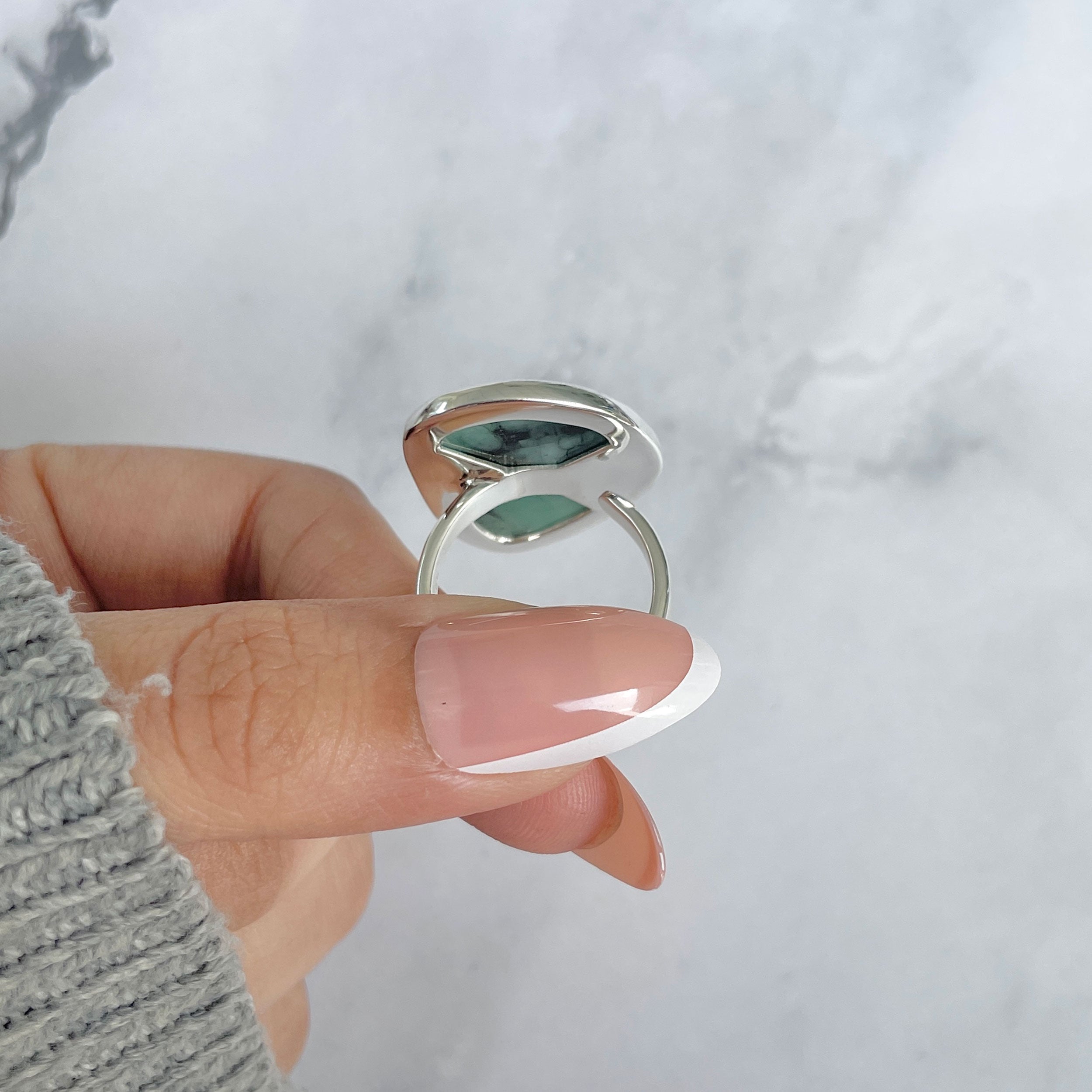 Emerald Adjustable Ring-(EMD-R-30.)