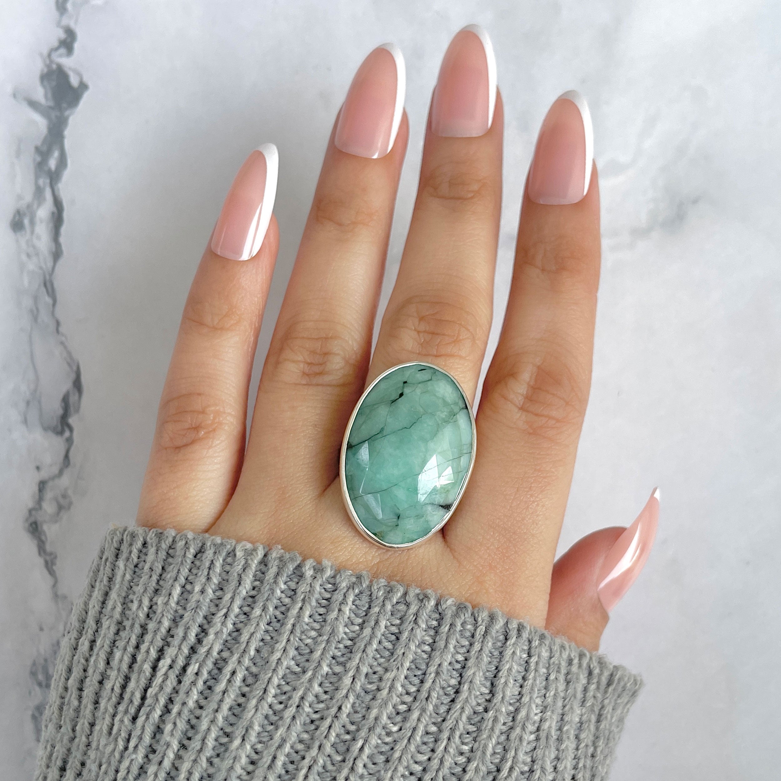 Emerald Adjustable Ring-(EMD-R-31.)