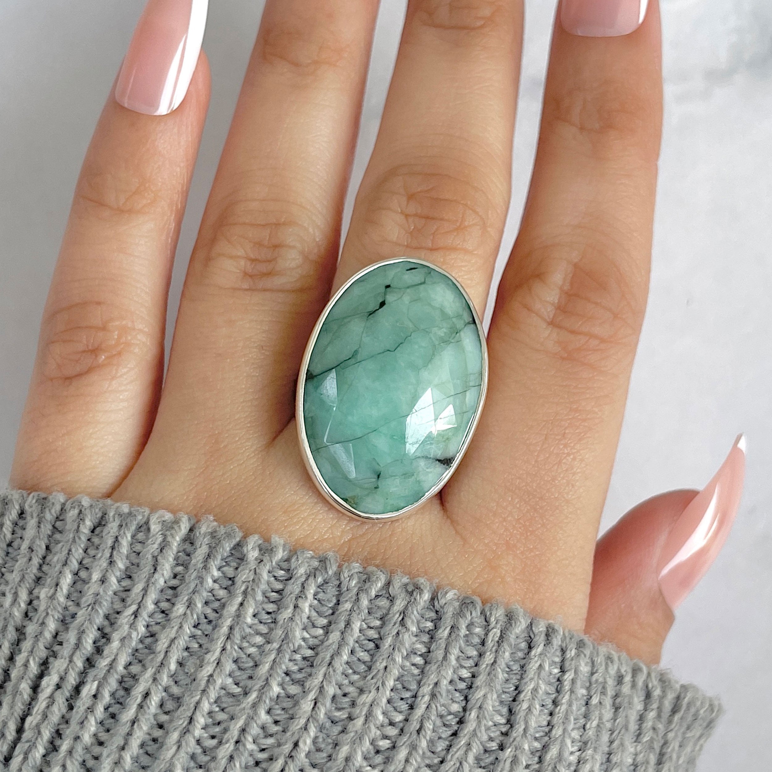 Emerald Adjustable Ring-(EMD-R-31.)