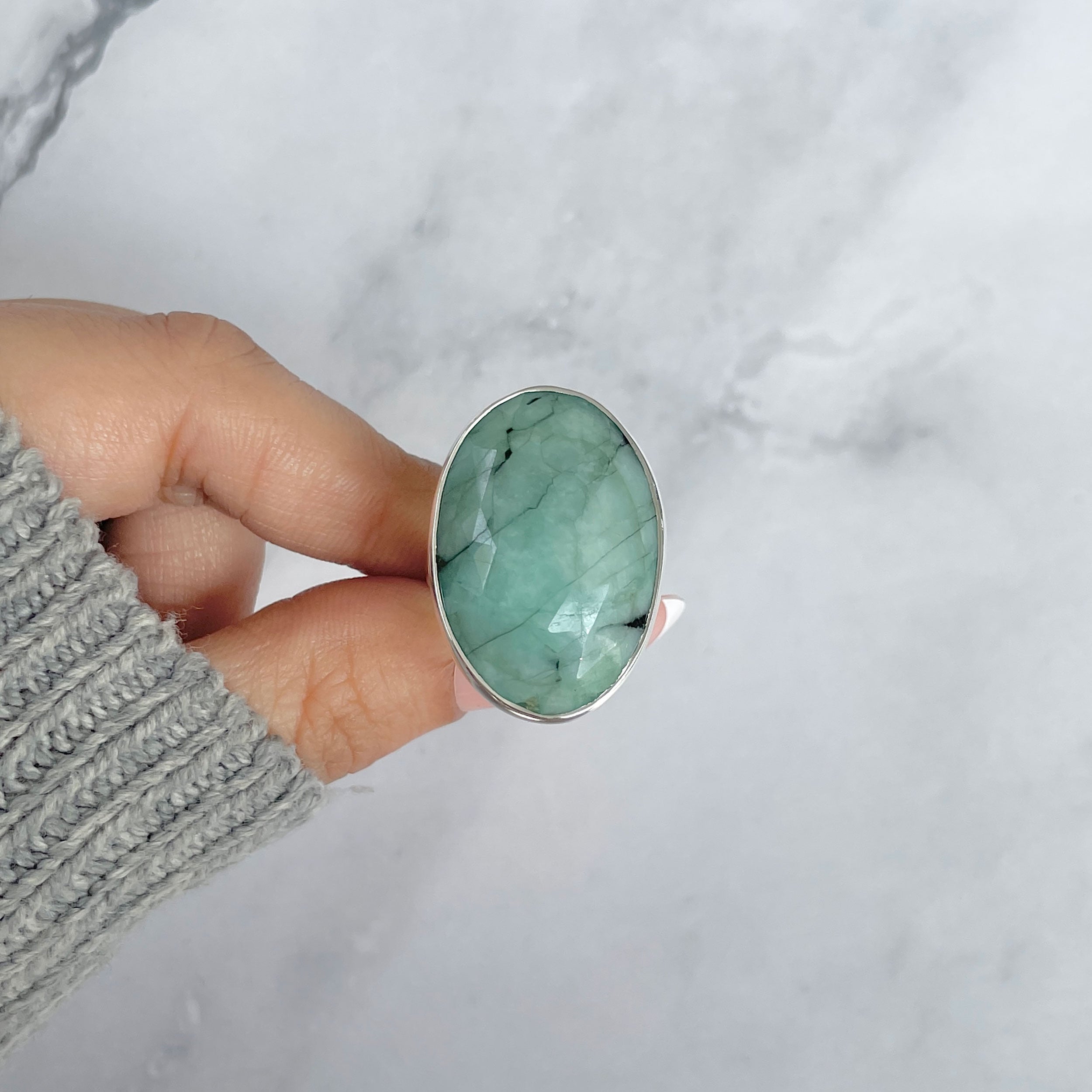 Emerald Adjustable Ring-(EMD-R-31.)