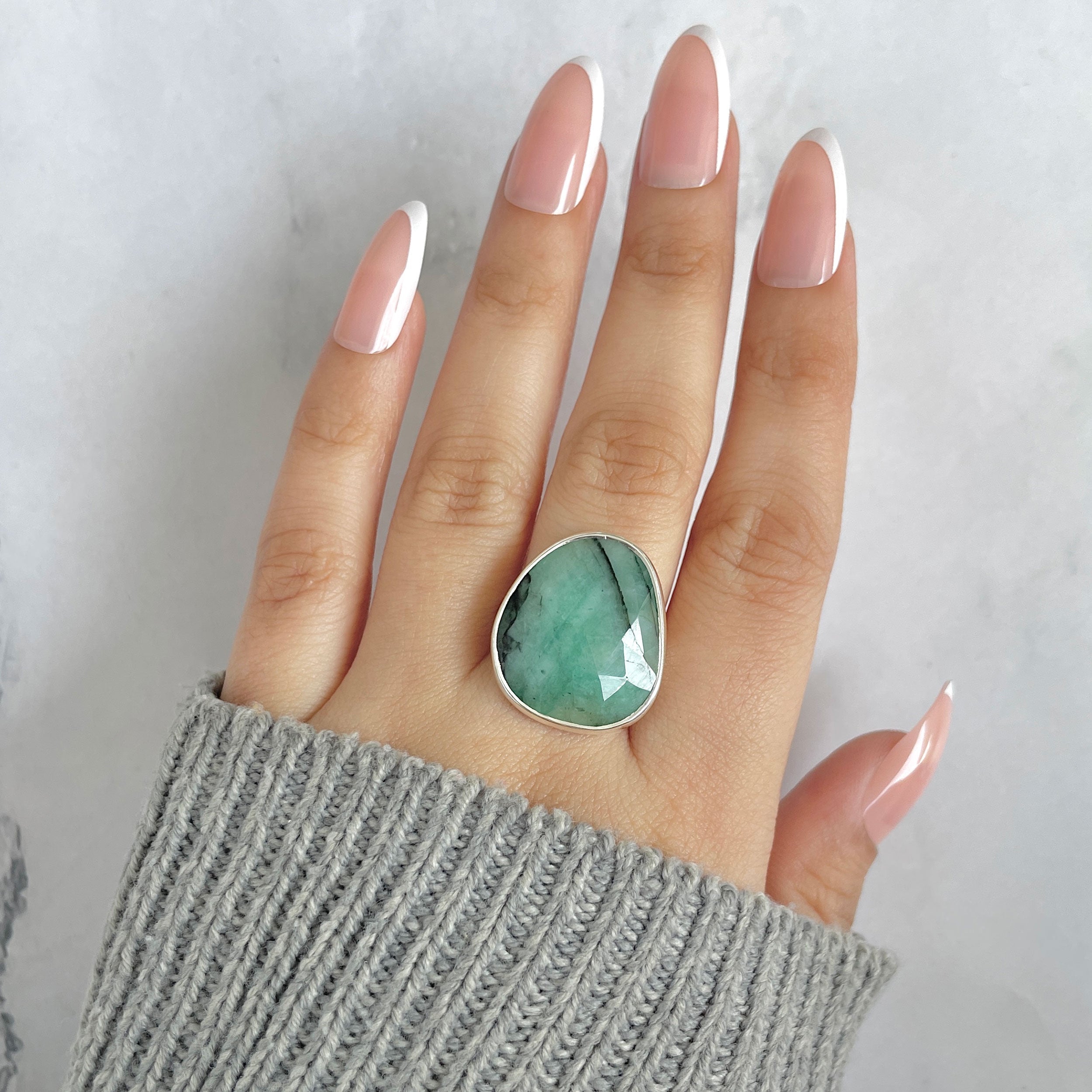 Emerald Adjustable Ring-(EMD-R-32.)