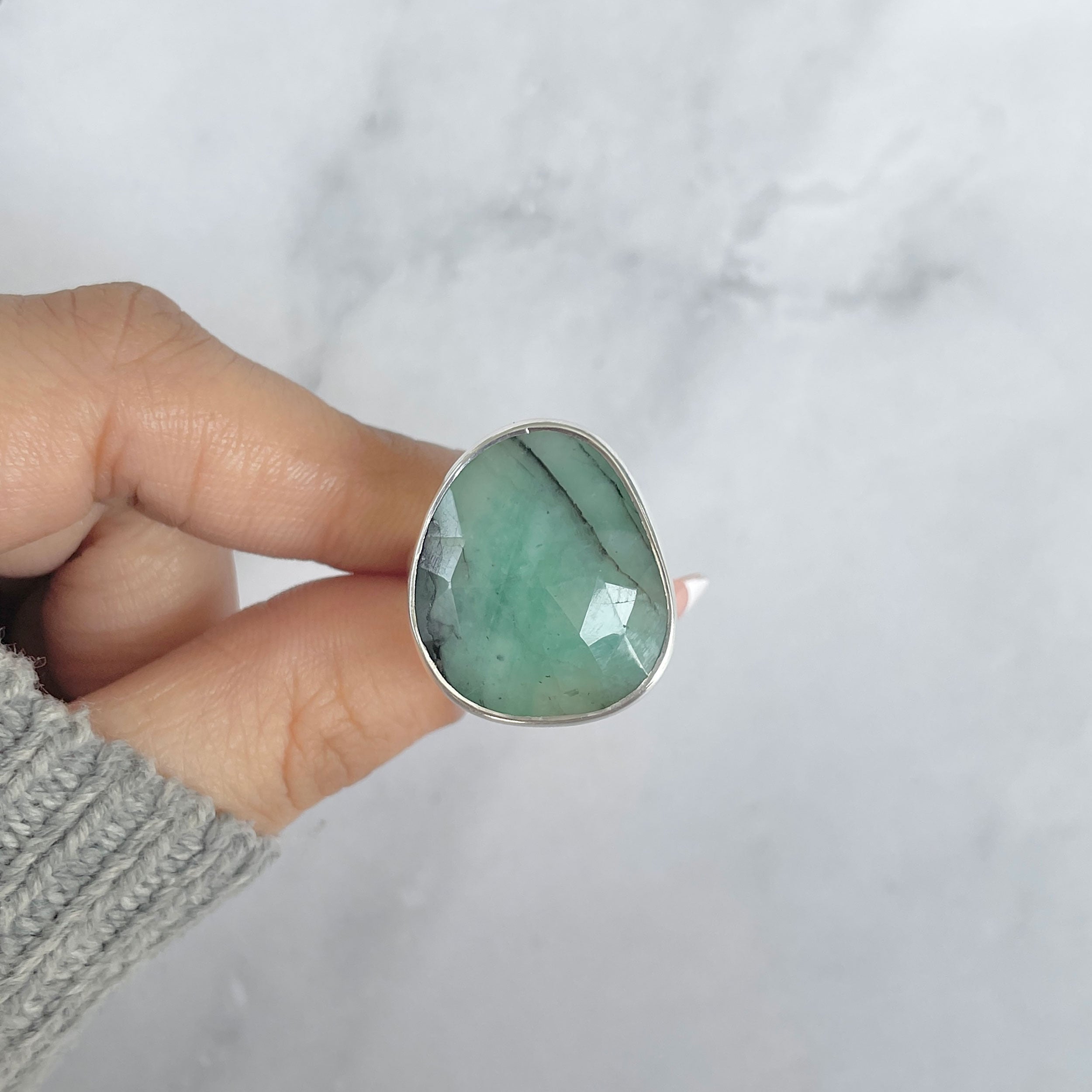 Emerald Adjustable Ring-(EMD-R-32.)