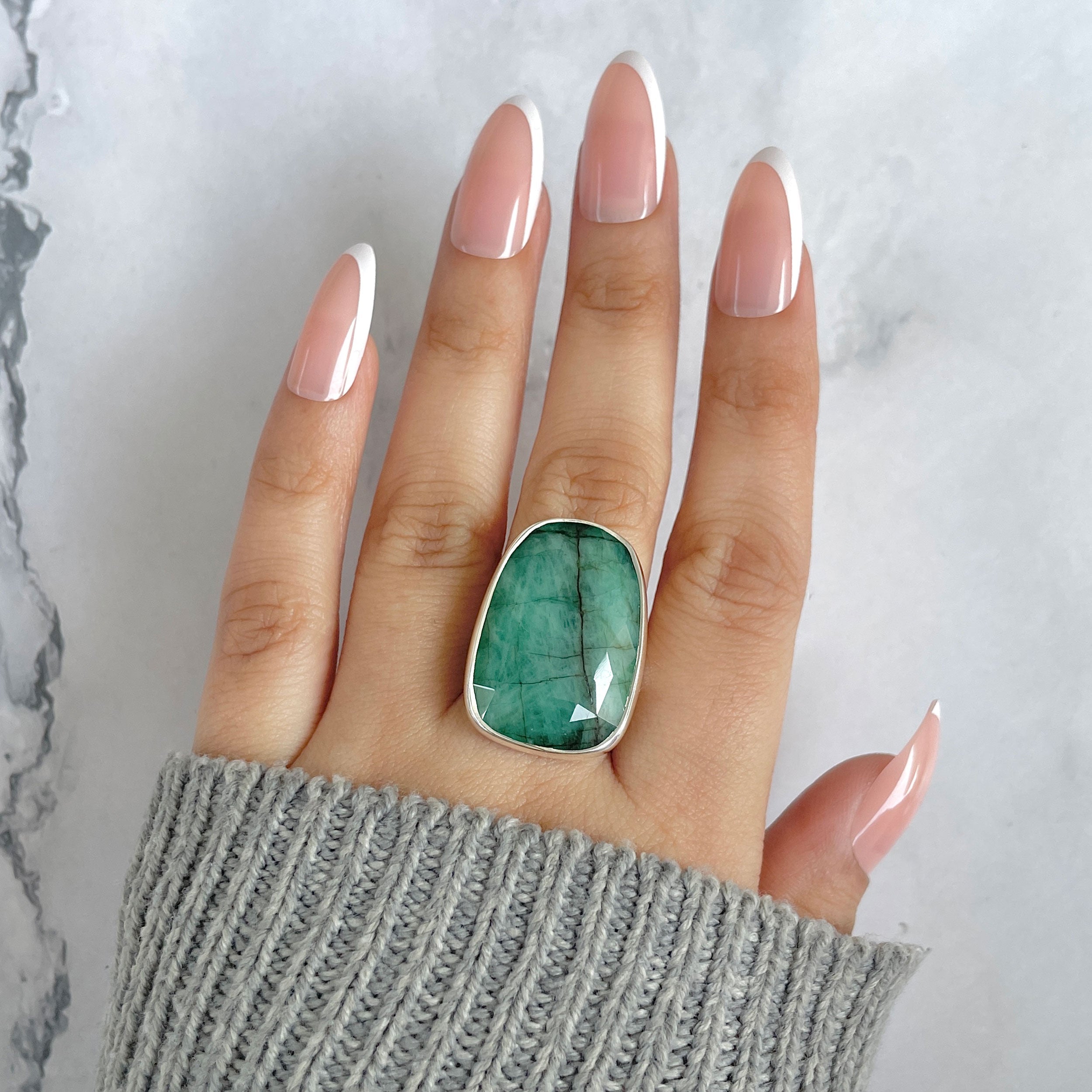 Emerald Adjustable Ring-(EMD-R-33.)