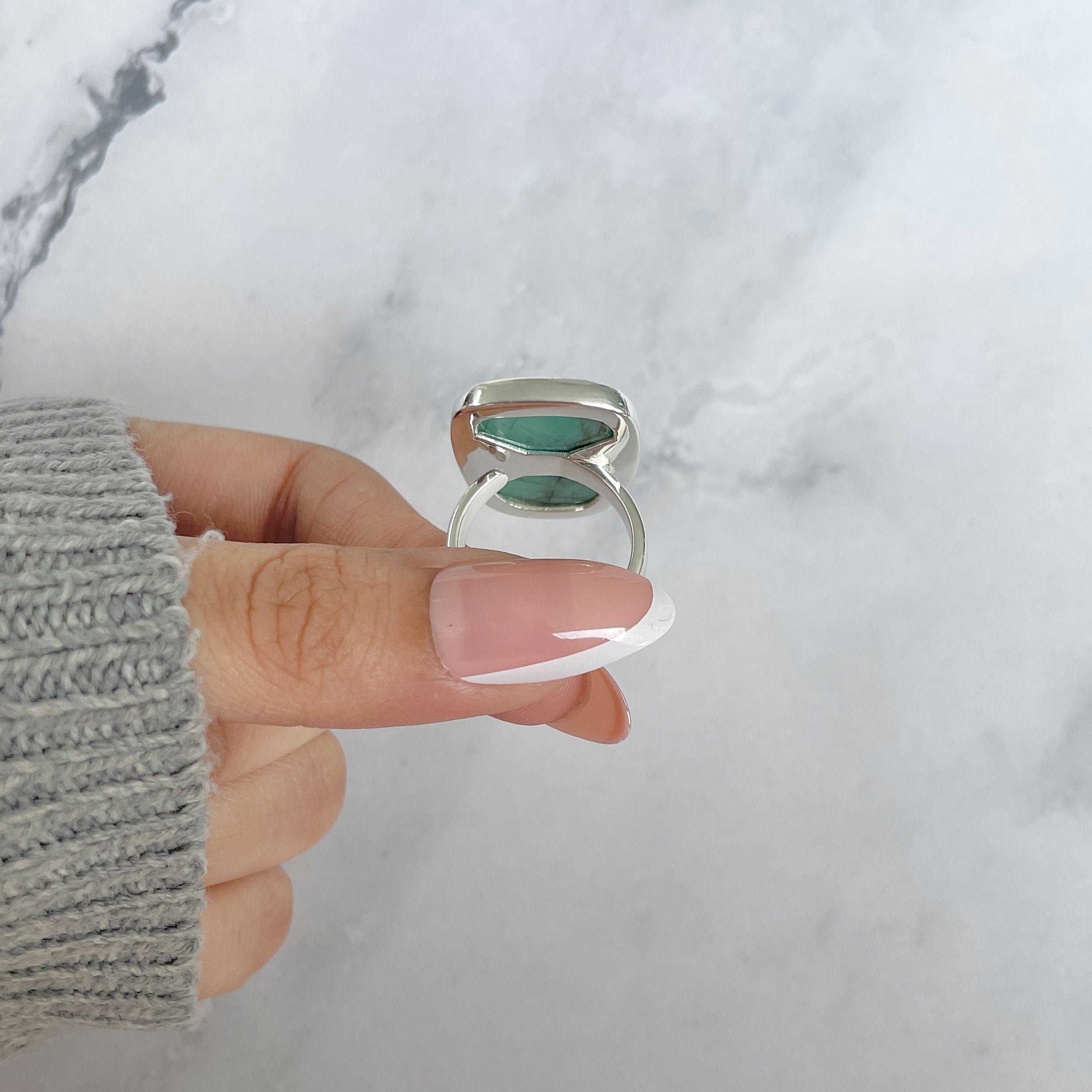 Emerald Adjustable Ring-(EMD-R-33.)