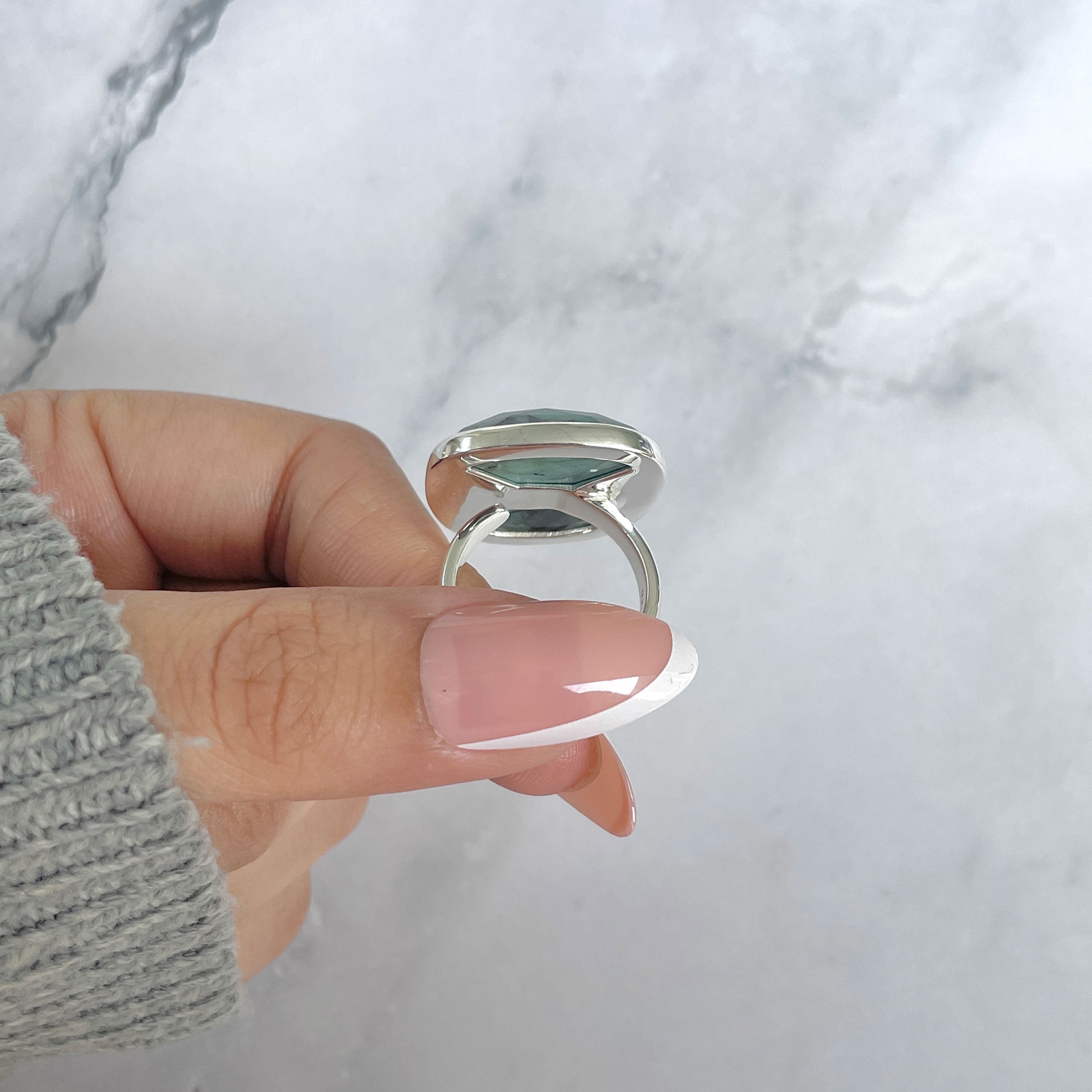 Emerald Adjustable Ring-(EMD-R-36.)