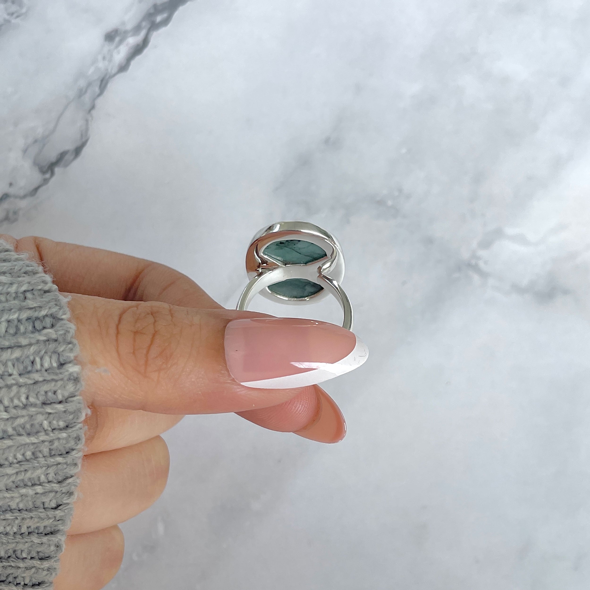 Emerald Adjustable Ring-(EMD-R-38.)