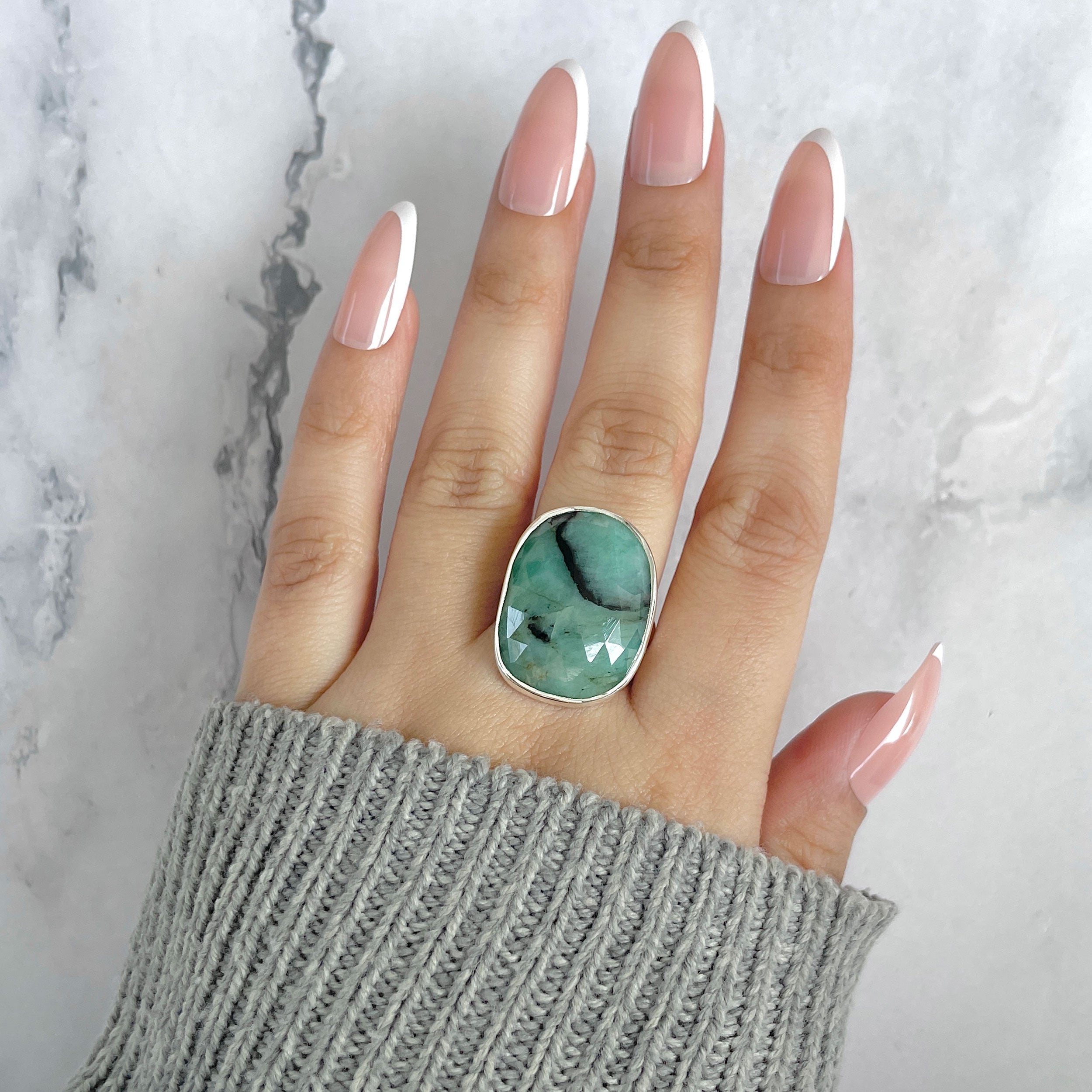 Emerald Adjustable Ring-(EMD-R-39.)