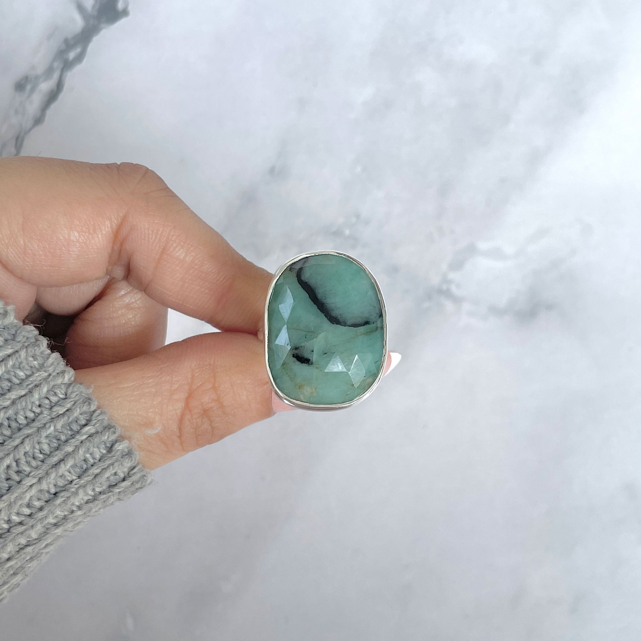 Emerald Adjustable Ring-(EMD-R-39.)