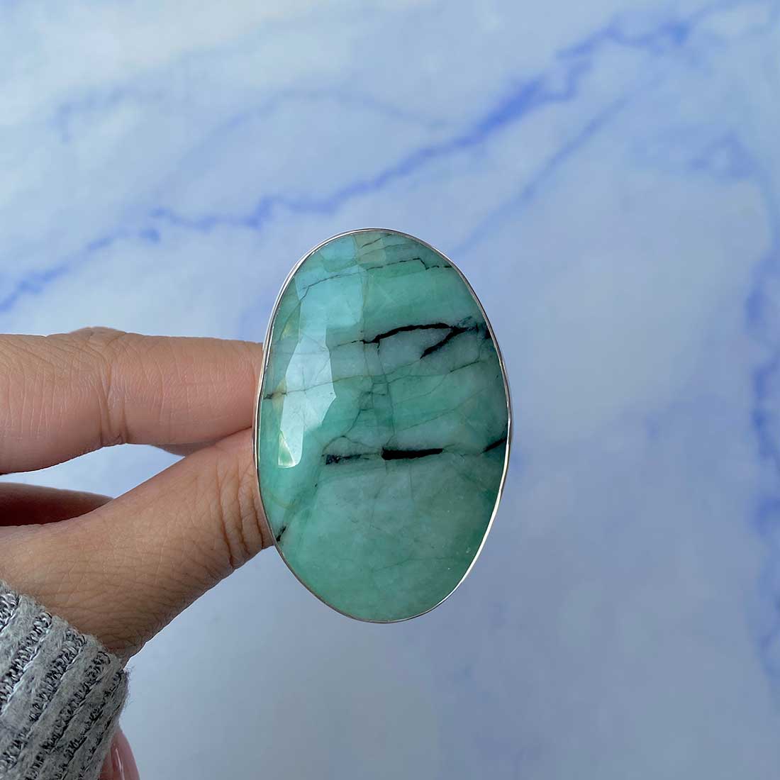 Emerald Adjustable Ring-(EMD-R-4.)