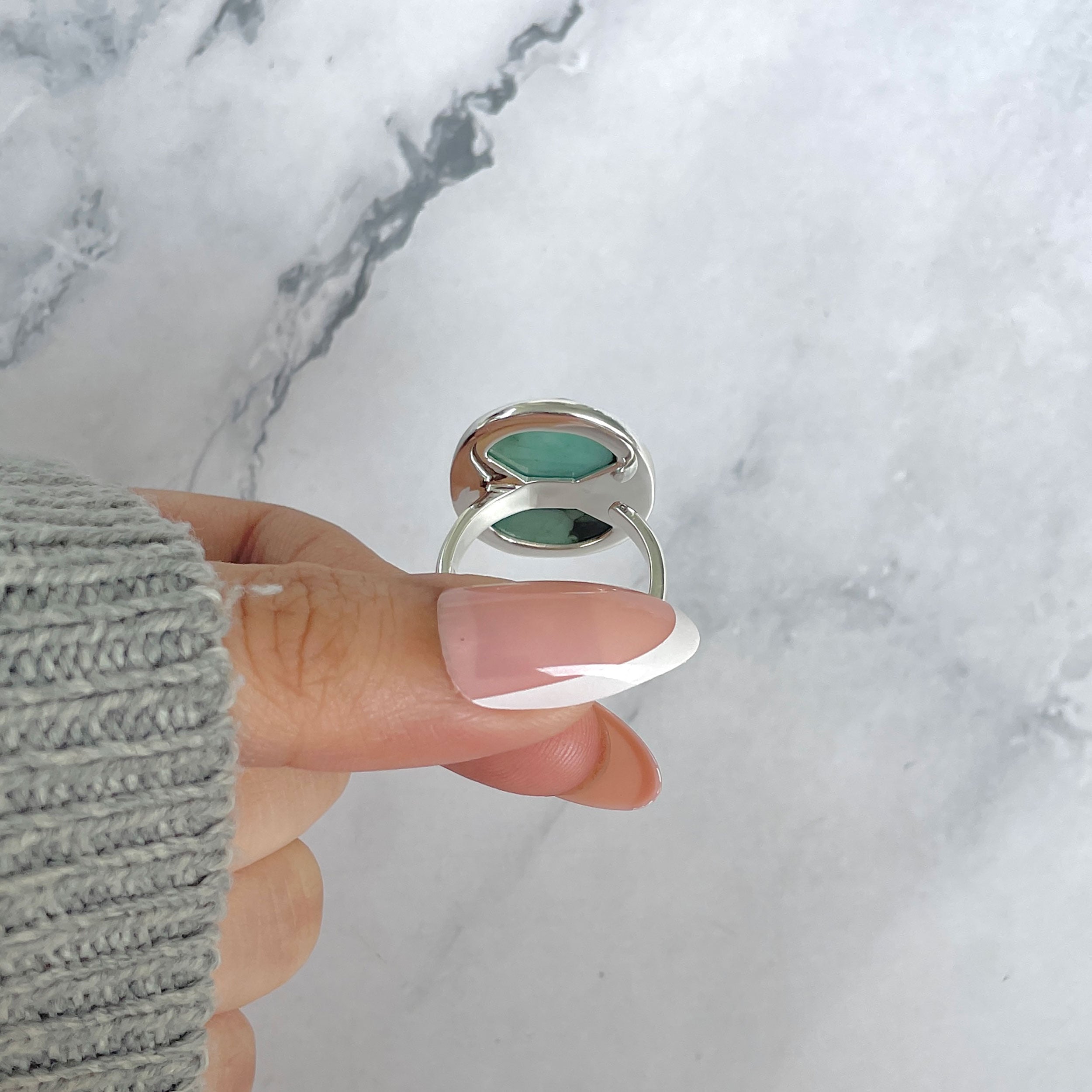 Emerald Adjustable Ring-(EMD-R-40.)