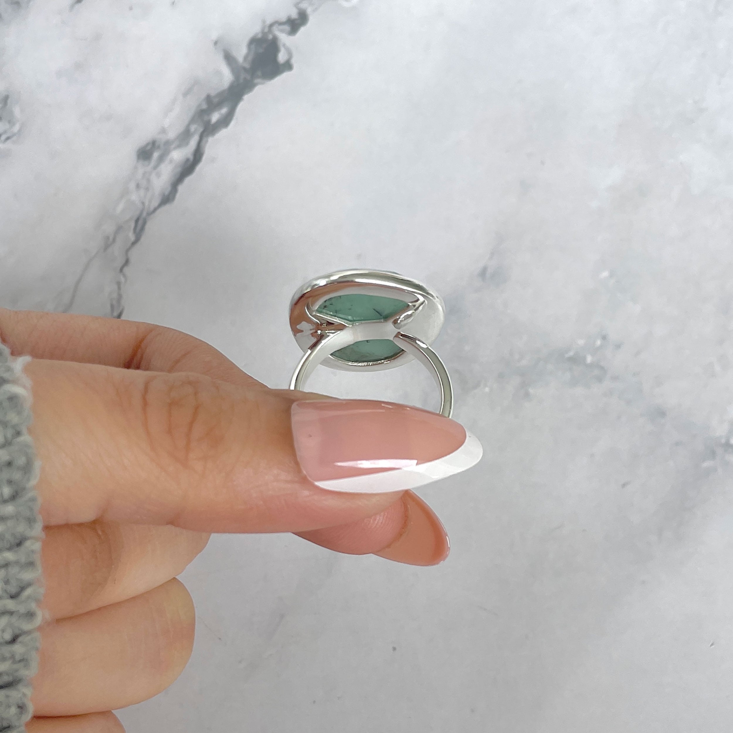 Emerald Adjustable Ring-(EMD-R-45.)