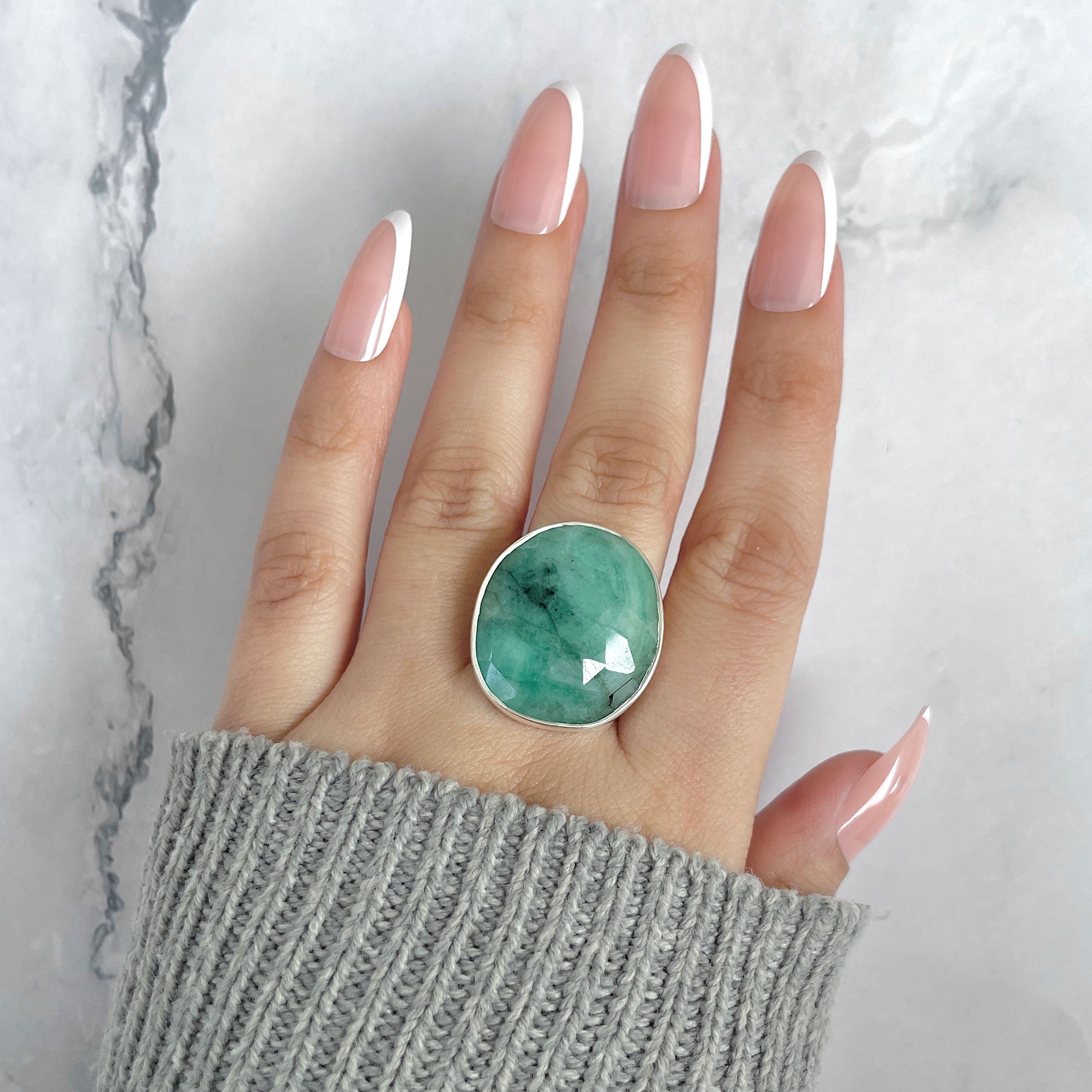 Emerald Adjustable Ring-(EMD-R-46.)